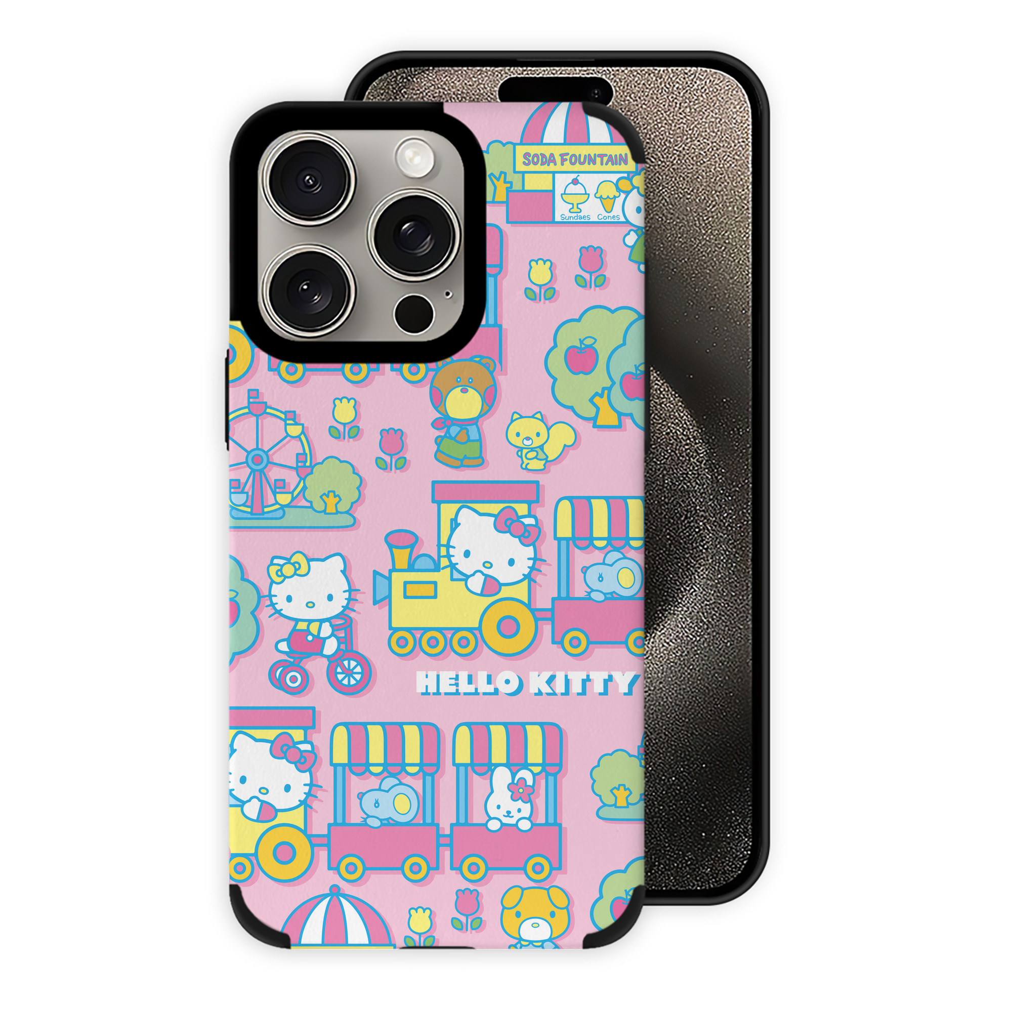 （画像用） Hello Kitty ハローキティ 【iPhone15ProMax対応】 PUレザー スマホケース 耐衝撃＆黄変防止