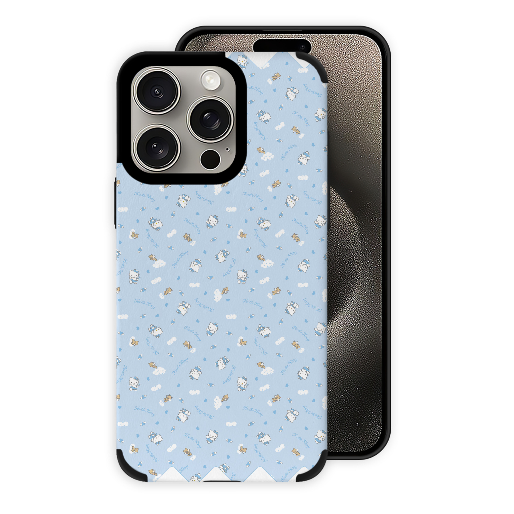 （画像用） Hello Kitty ハローキティ 【iPhone15ProMax対応】 PUレザー スマホケース 耐衝撃＆黄変防止