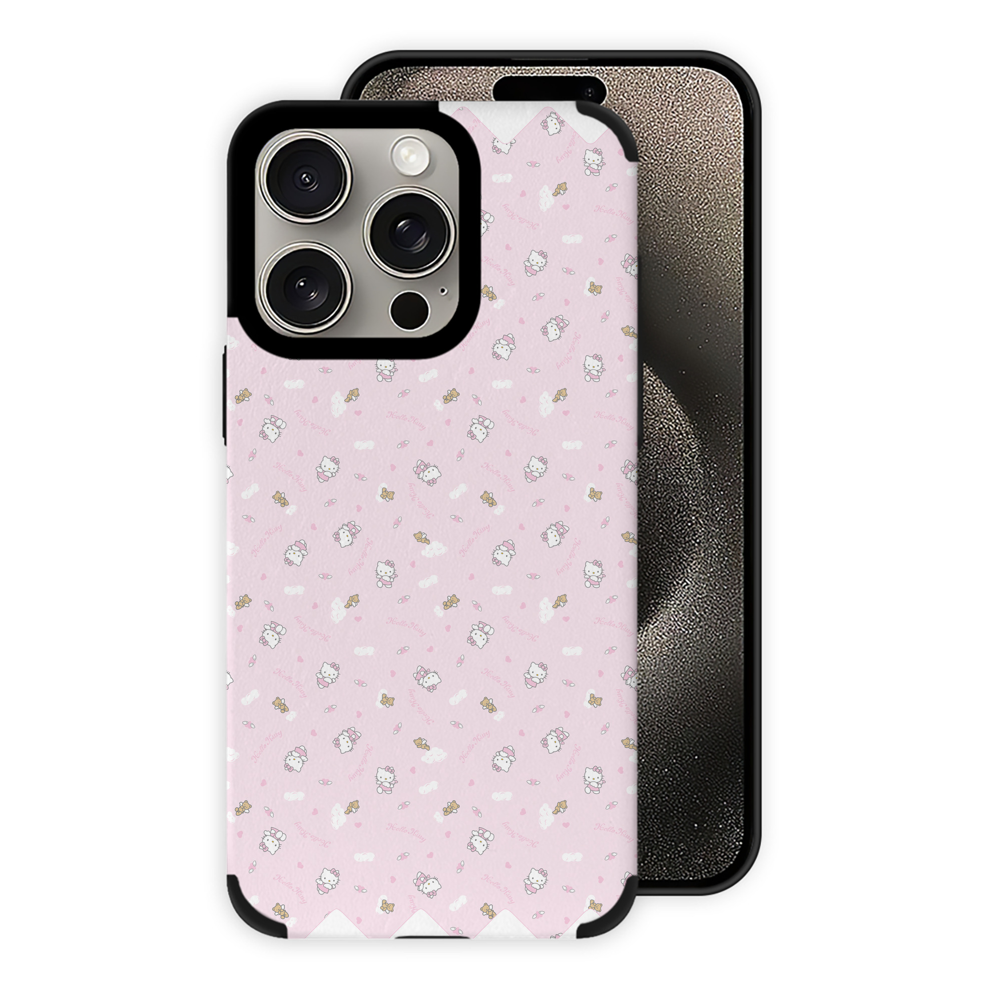 （画像用） Hello Kitty ハローキティ 【iPhone15ProMax対応】 PUレザー スマホケース 耐衝撃＆黄変防止