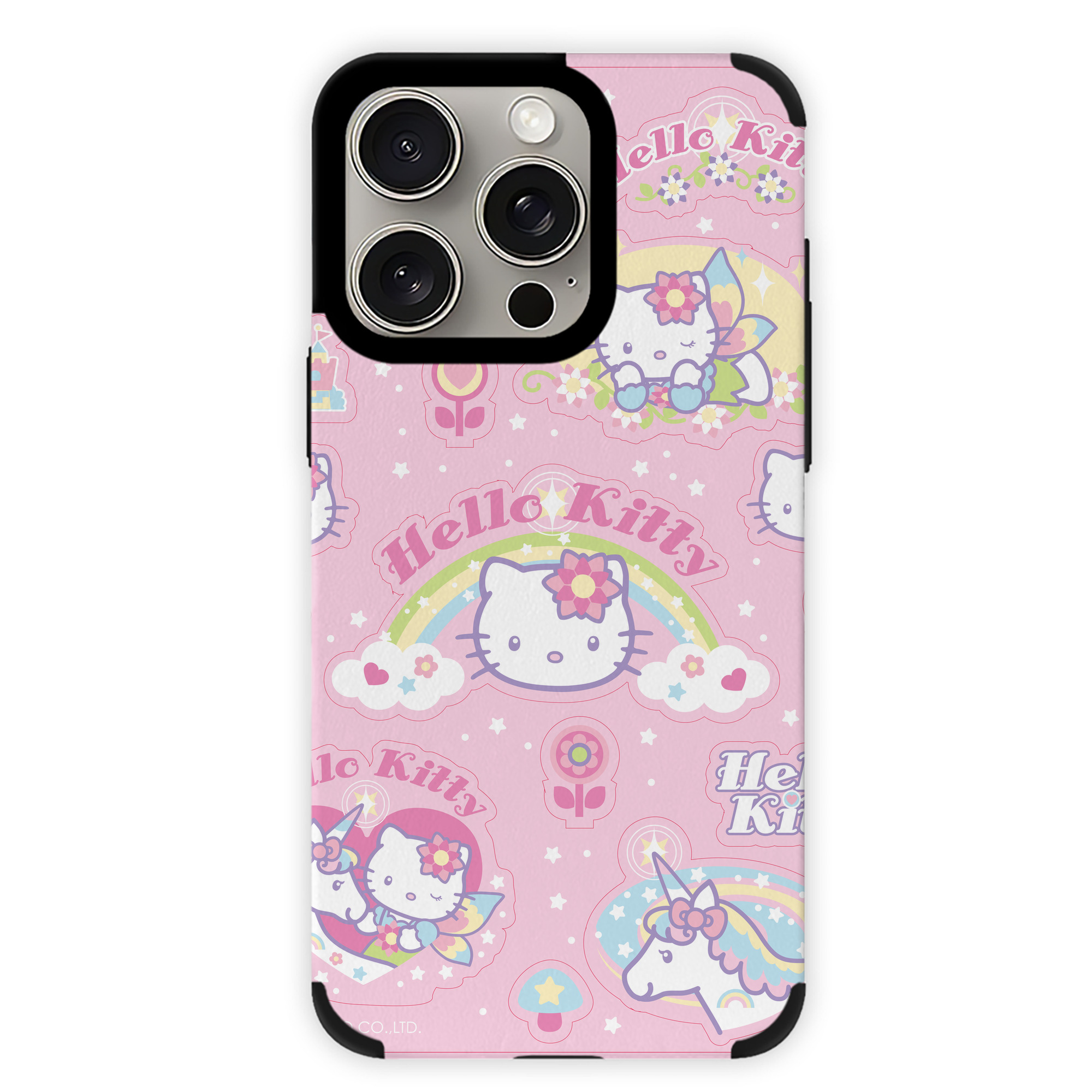（画像用） Hello Kitty ハローキティ 【iPhone15ProMax対応】 PUレザー スマホケース 耐衝撃＆黄変防止