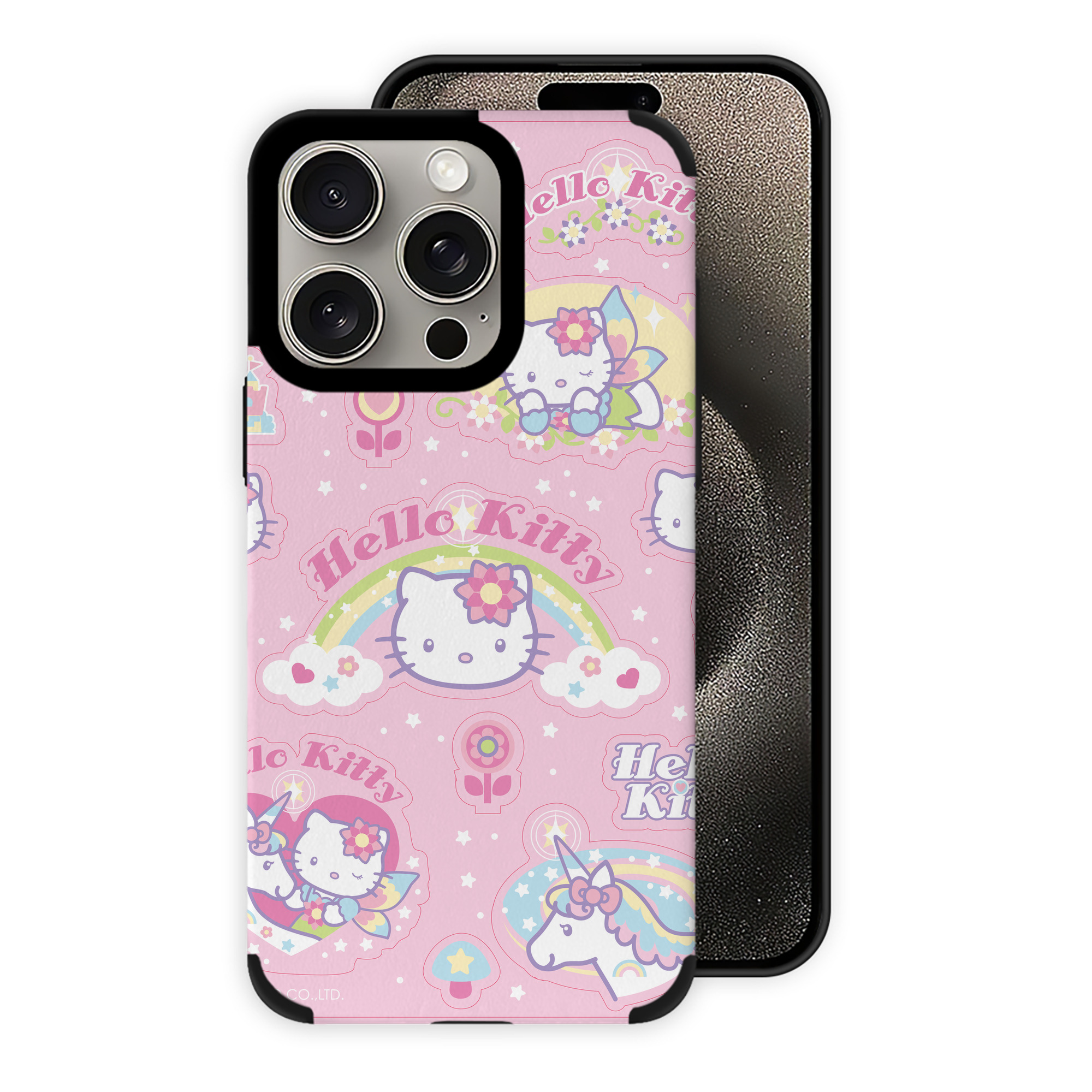 （画像用） Hello Kitty ハローキティ 【iPhone15ProMax対応】 PUレザー スマホケース 耐衝撃＆黄変防止