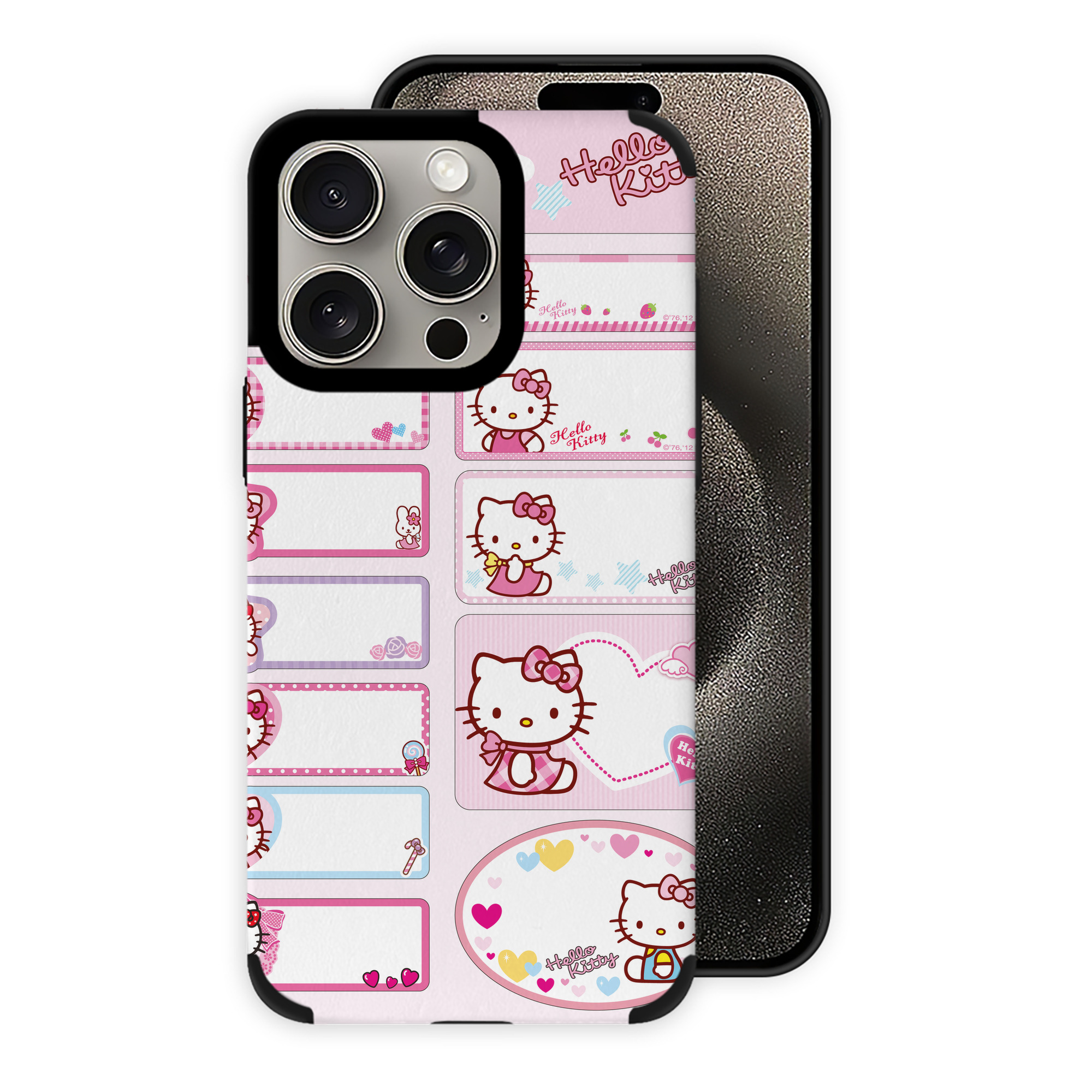 （画像用） Hello Kitty ハローキティ 【iPhone15ProMax対応】 PUレザー スマホケース 耐衝撃＆黄変防止