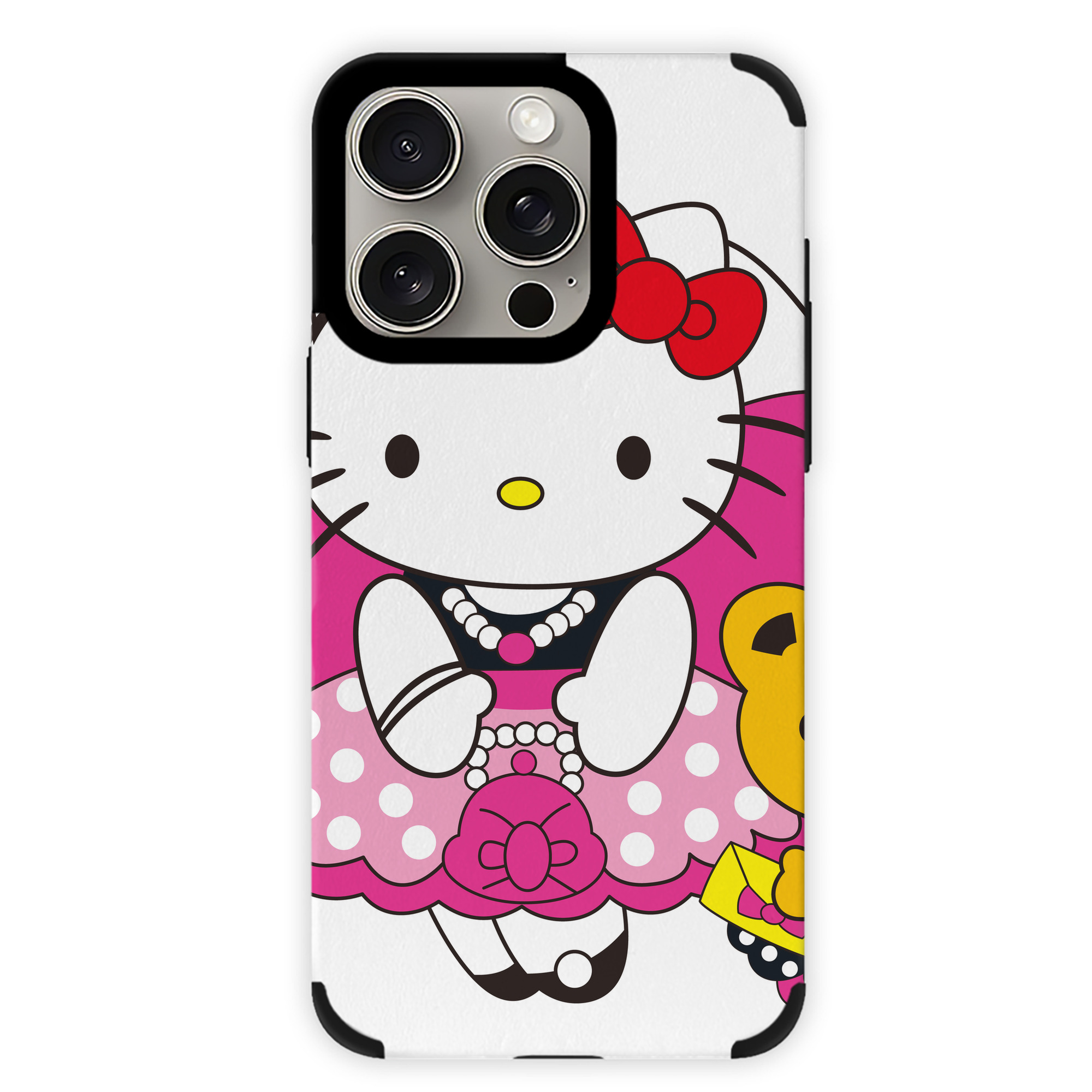 （画像用） Hello Kitty ハローキティ 【iPhone15ProMax対応】 PUレザー スマホケース 耐衝撃＆黄変防止