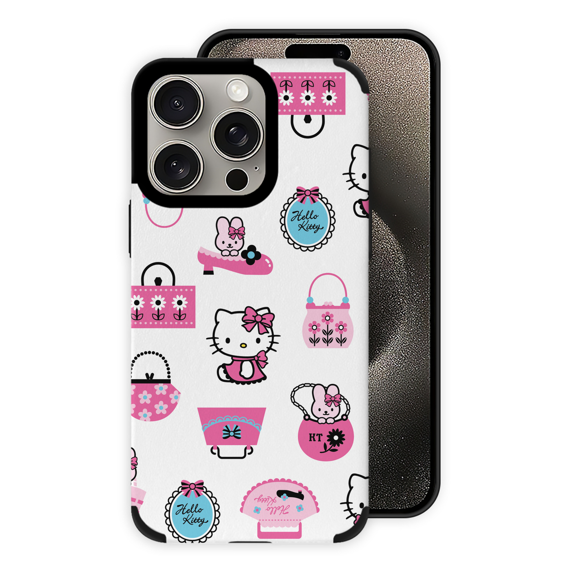（画像用） Hello Kitty ハローキティ 【iPhone15ProMax対応】 PUレザー スマホケース 耐衝撃＆黄変防止