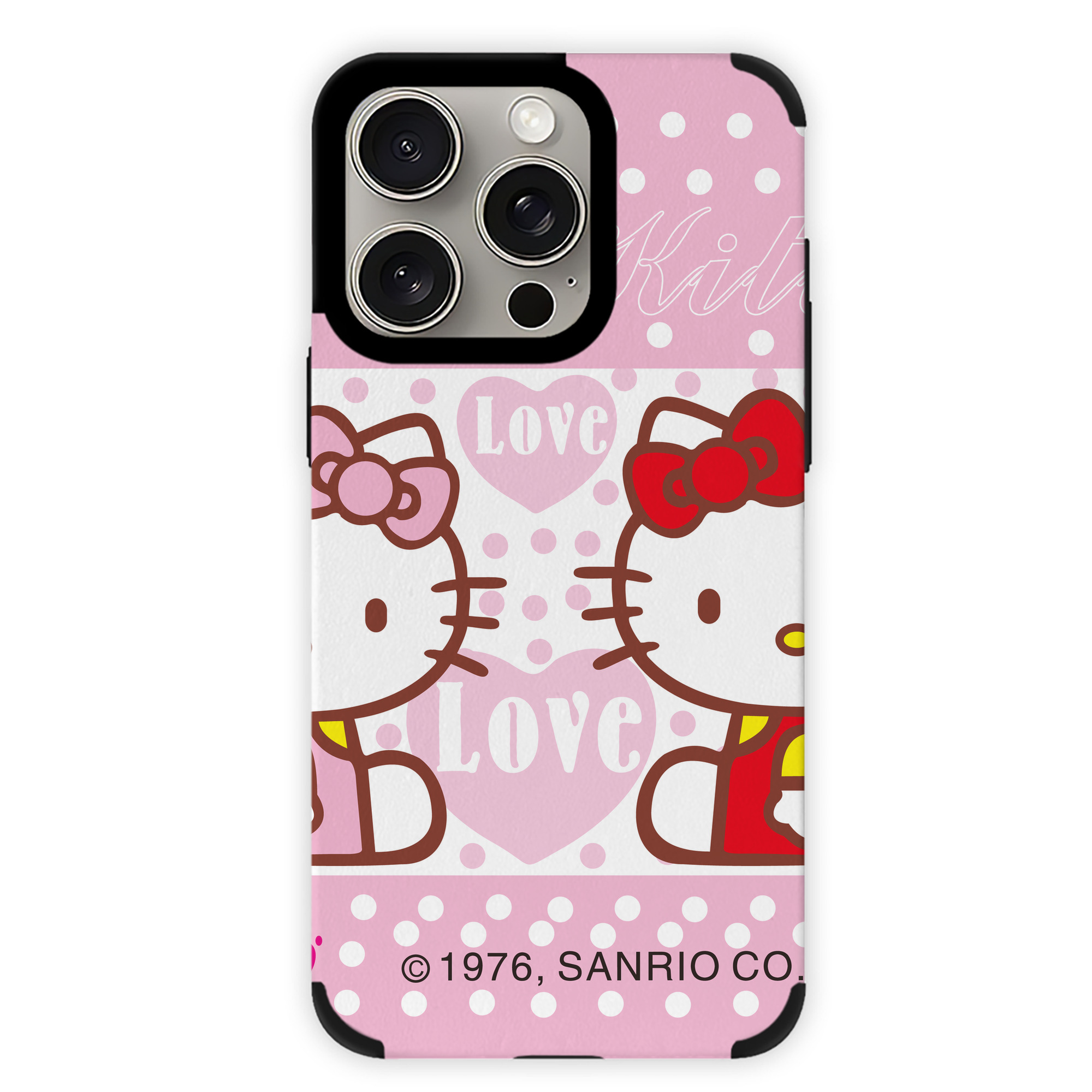 （画像用） Hello Kitty ハローキティ 【iPhone15ProMax対応】 PUレザー スマホケース 耐衝撃＆黄変防止