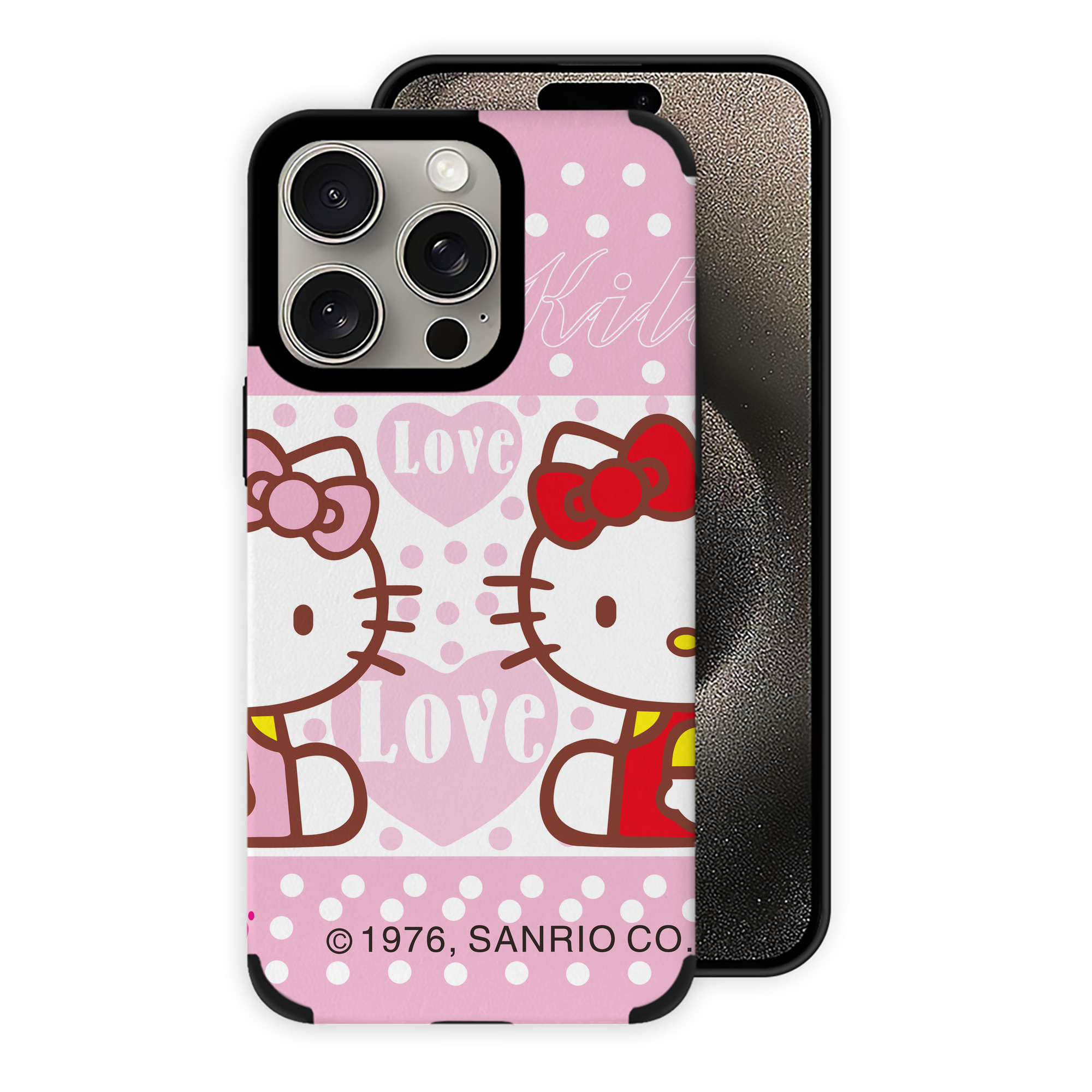（画像用） Hello Kitty ハローキティ 【iPhone15ProMax対応】 PUレザー スマホケース 耐衝撃＆黄変防止