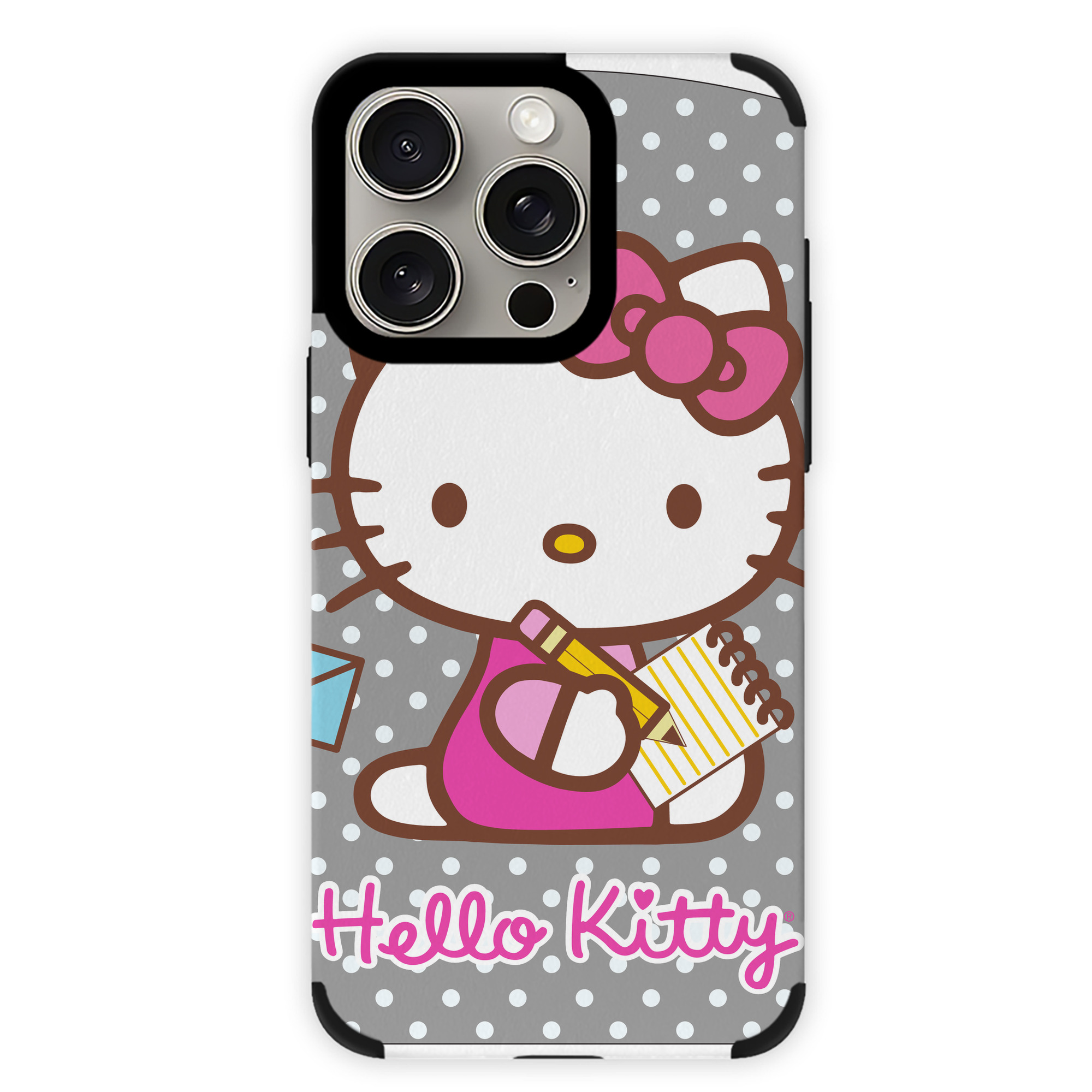 （画像用） Hello Kitty ハローキティ 【iPhone15ProMax対応】 PUレザー スマホケース 耐衝撃＆黄変防止
