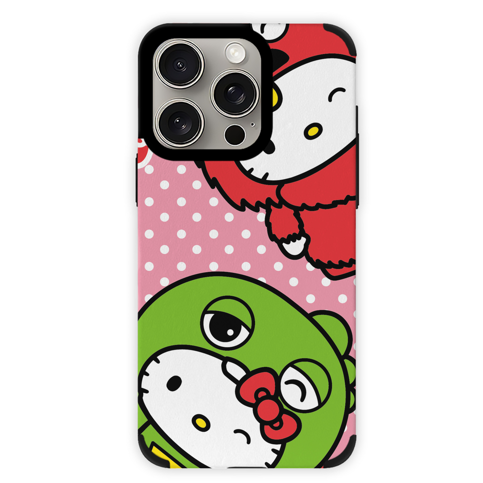 （画像用） Hello Kitty ハローキティ 【iPhone15ProMax対応】 PUレザー スマホケース 耐衝撃＆黄変防止