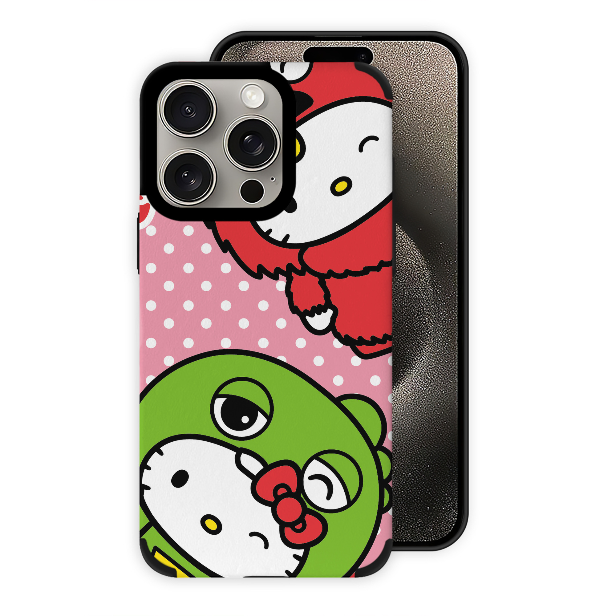 （画像用） Hello Kitty ハローキティ 【iPhone15ProMax対応】 PUレザー スマホケース 耐衝撃＆黄変防止