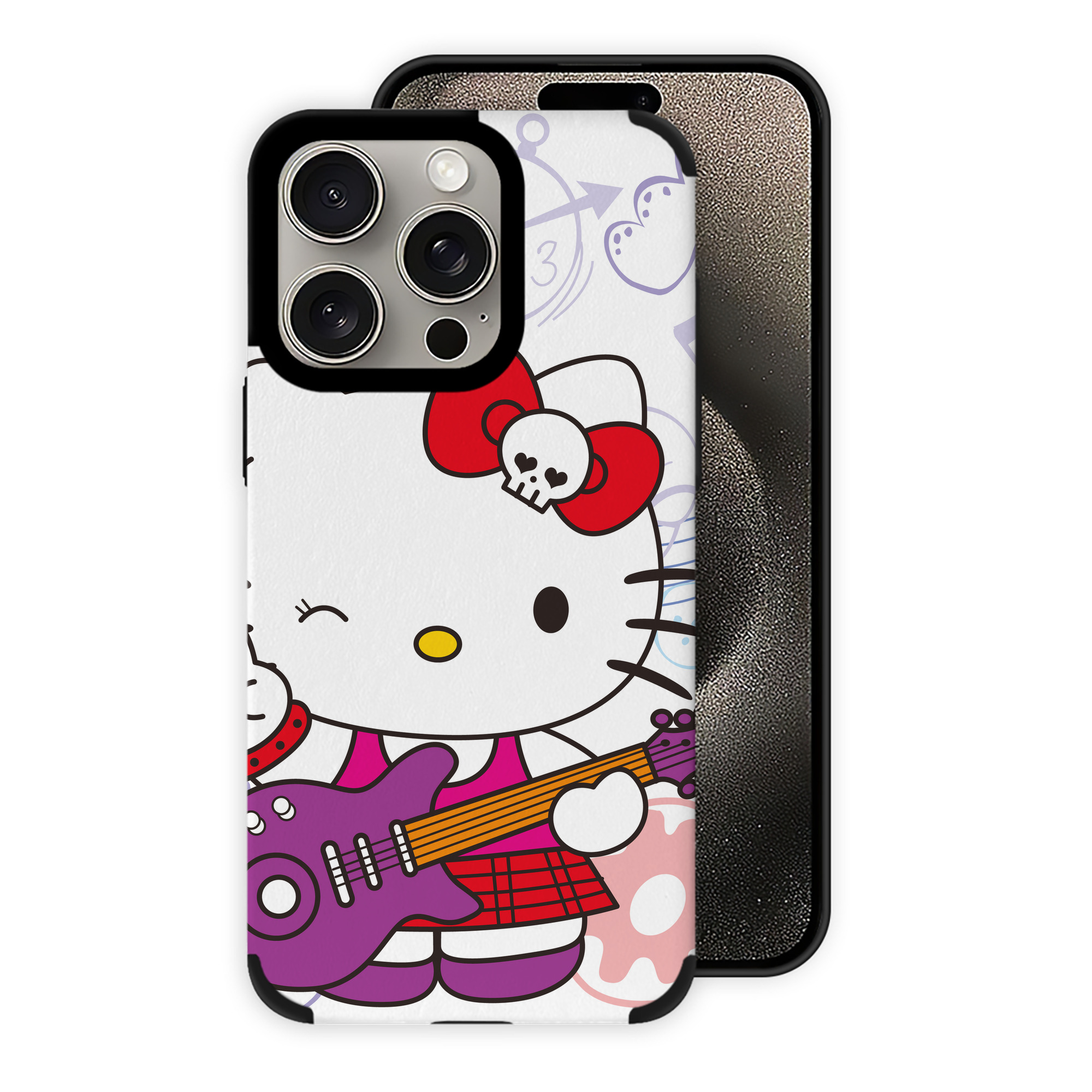 （画像用） Hello Kitty ハローキティ 【iPhone15ProMax対応】 PUレザー スマホケース 耐衝撃＆黄変防止