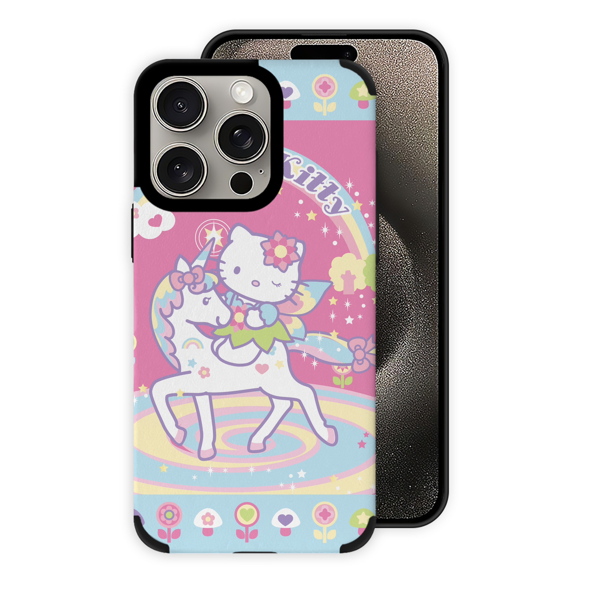 （画像用） Hello Kitty ハローキティ 【iPhone15ProMax対応】 PUレザー スマホケース 耐衝撃＆黄変防止