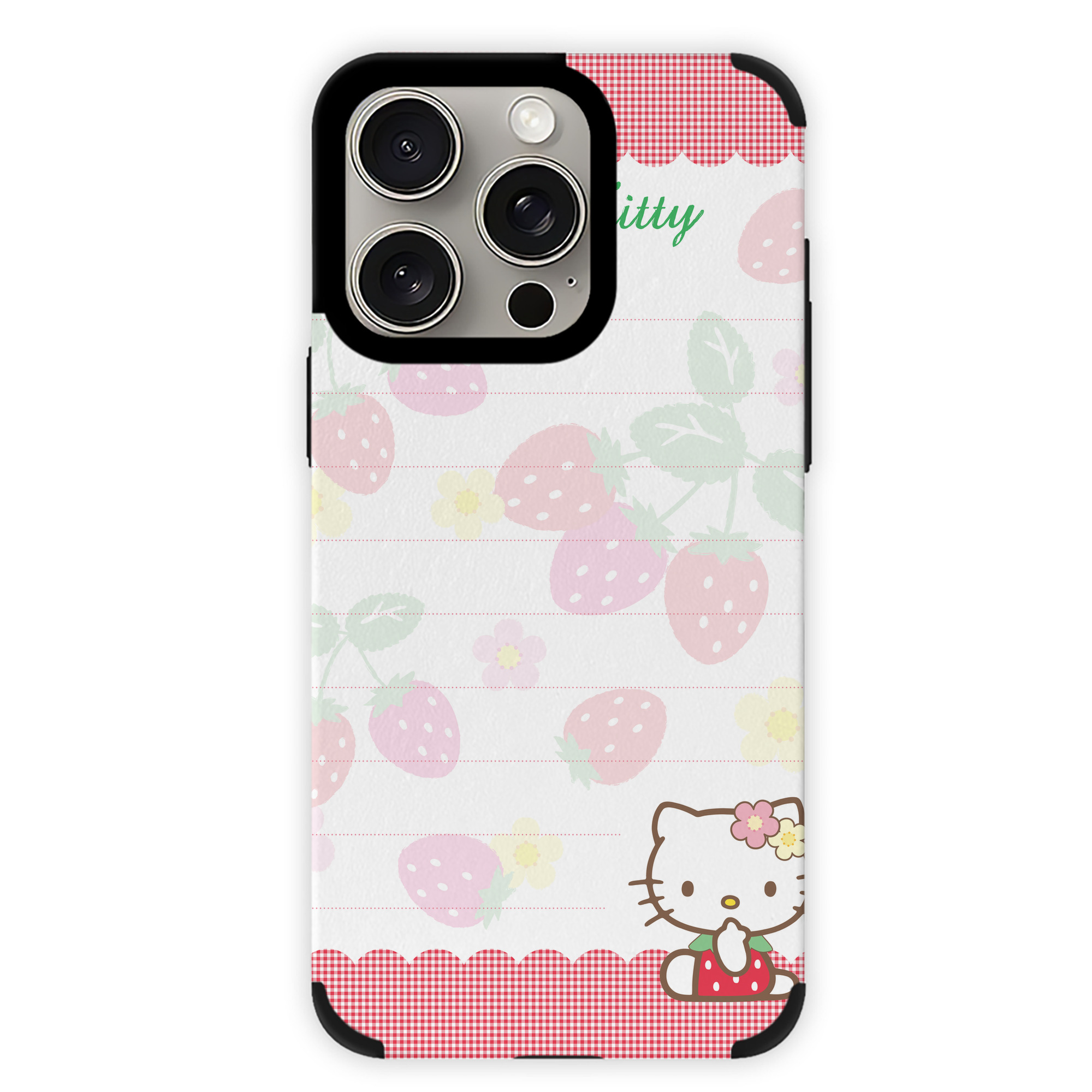 （画像用） Hello Kitty ハローキティ 【iPhone15ProMax対応】 PUレザー スマホケース 耐衝撃＆黄変防止