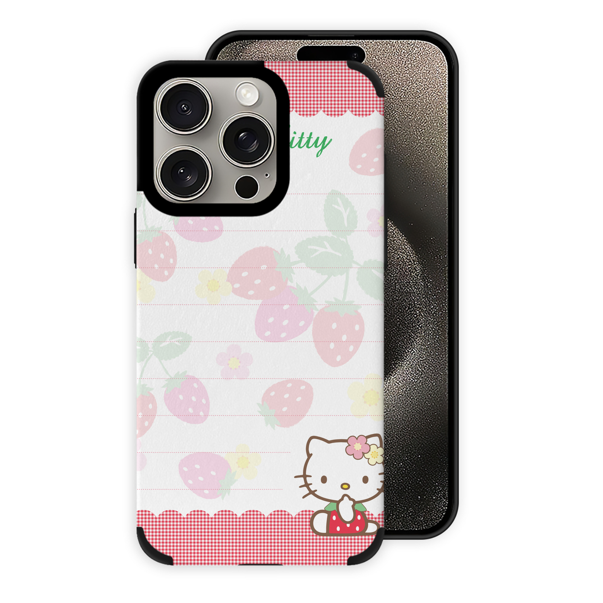 （画像用） Hello Kitty ハローキティ 【iPhone15ProMax対応】 PUレザー スマホケース 耐衝撃＆黄変防止