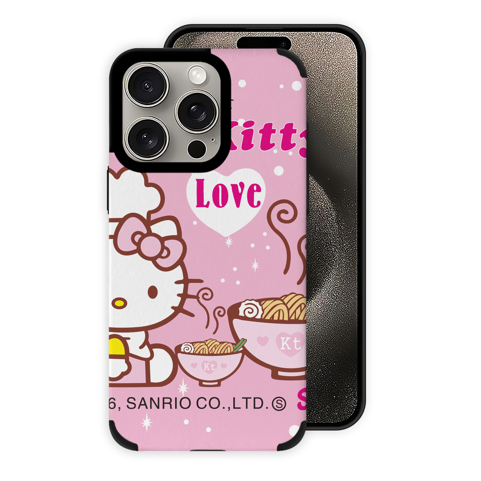 （画像用） Hello Kitty ハローキティ 【iPhone15ProMax対応】 PUレザー スマホケース 耐衝撃＆黄変防止