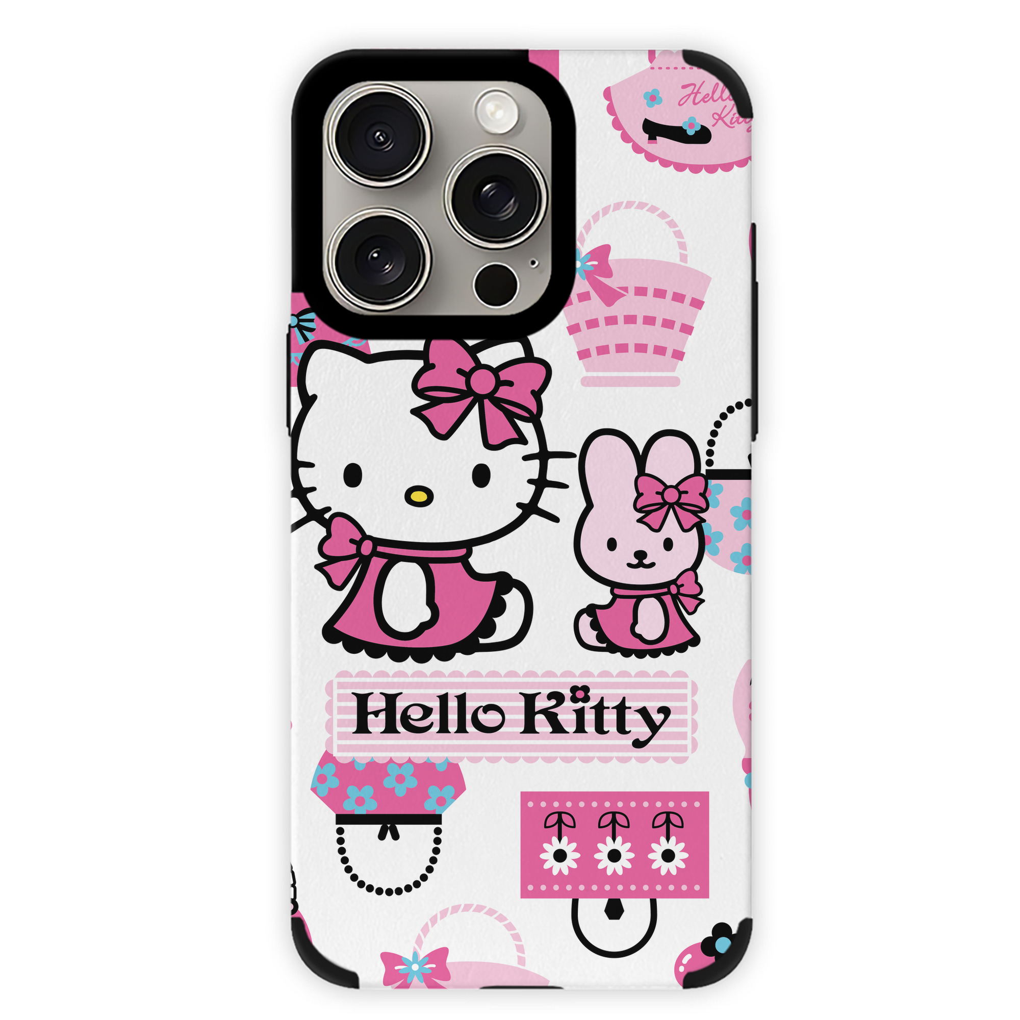 （画像用） Hello Kitty ハローキティ 【iPhone15ProMax対応】 PUレザー スマホケース 耐衝撃＆黄変防止