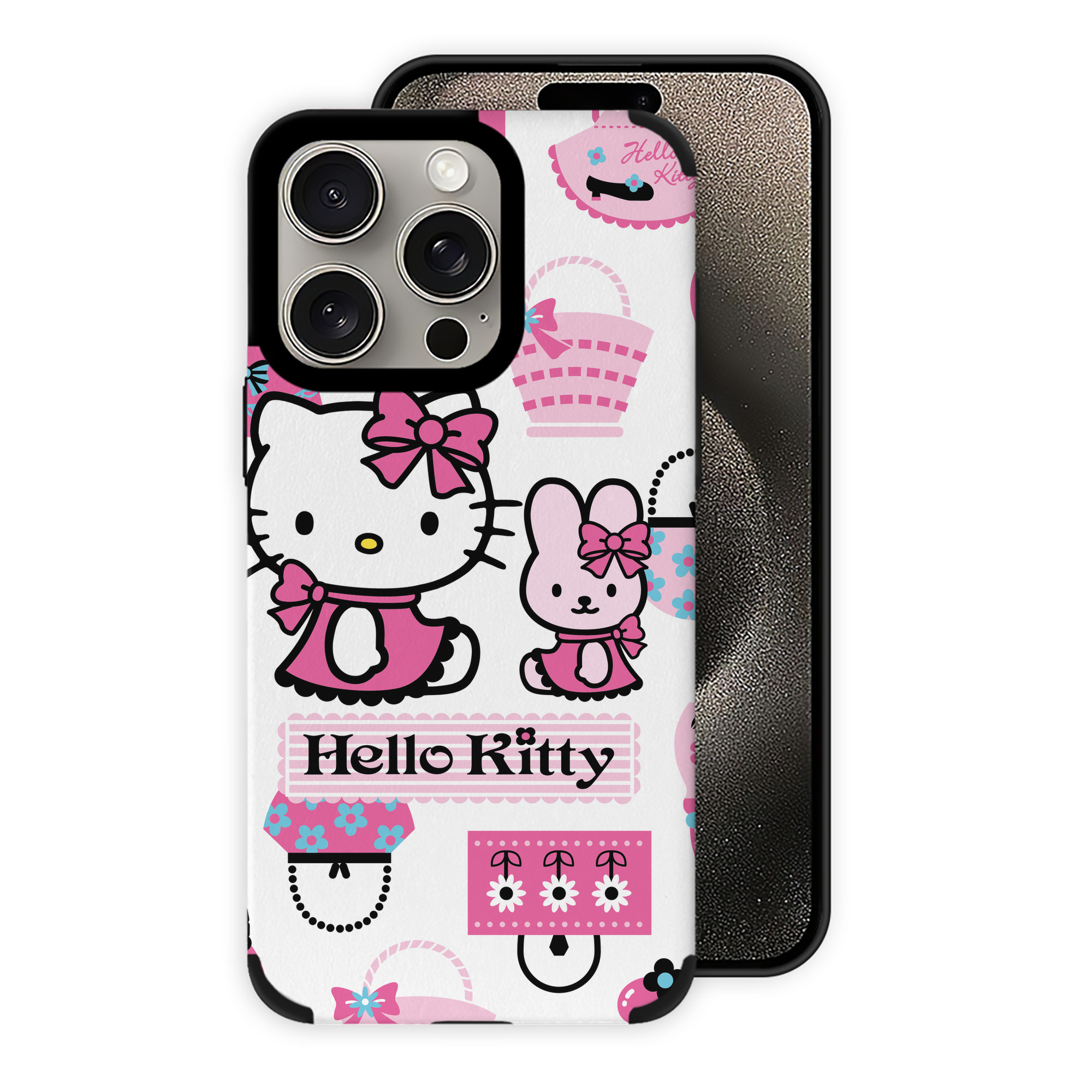 （画像用） Hello Kitty ハローキティ 【iPhone15ProMax対応】 PUレザー スマホケース 耐衝撃＆黄変防止
