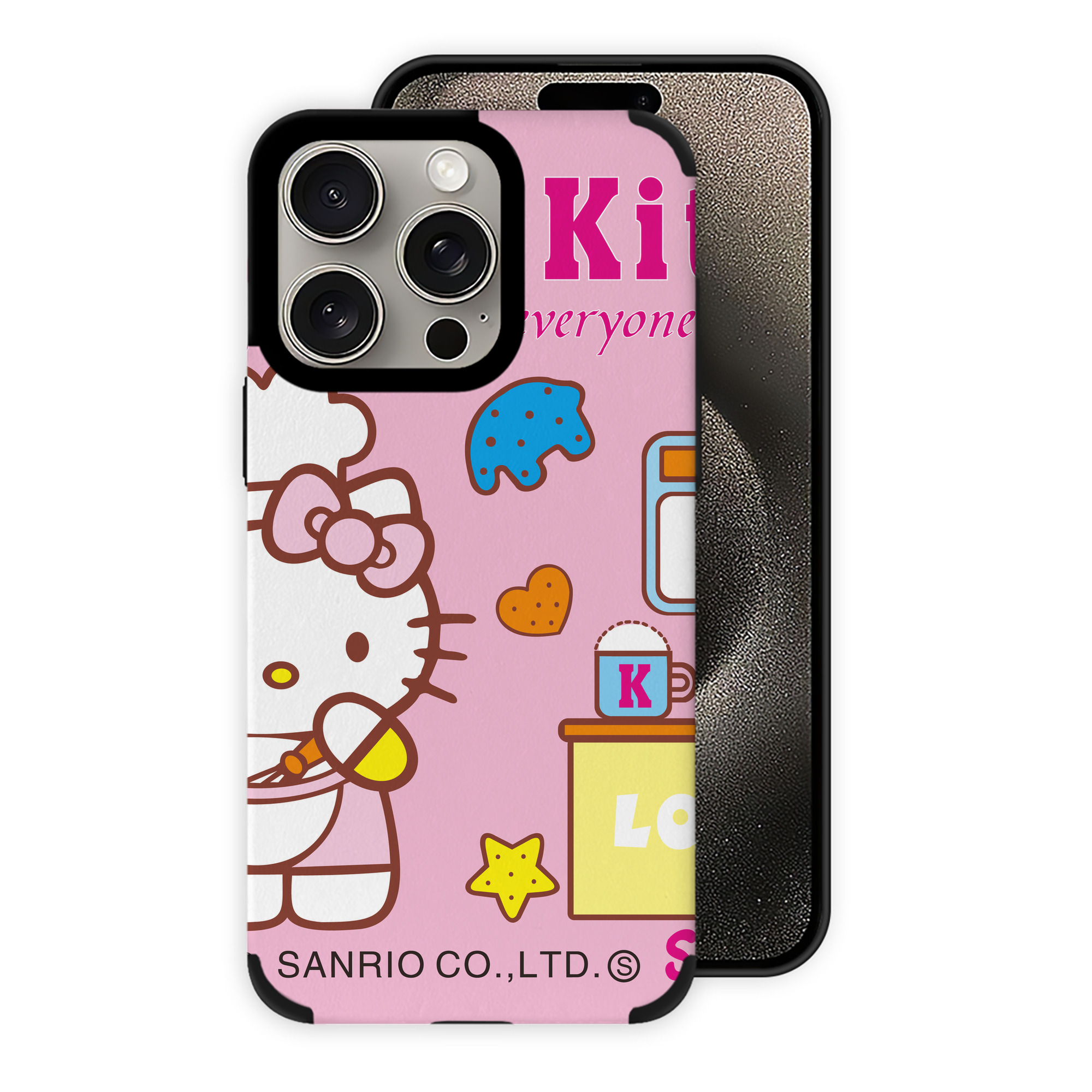（画像用） Hello Kitty ハローキティ 【iPhone15ProMax対応】 PUレザー スマホケース 耐衝撃＆黄変防止