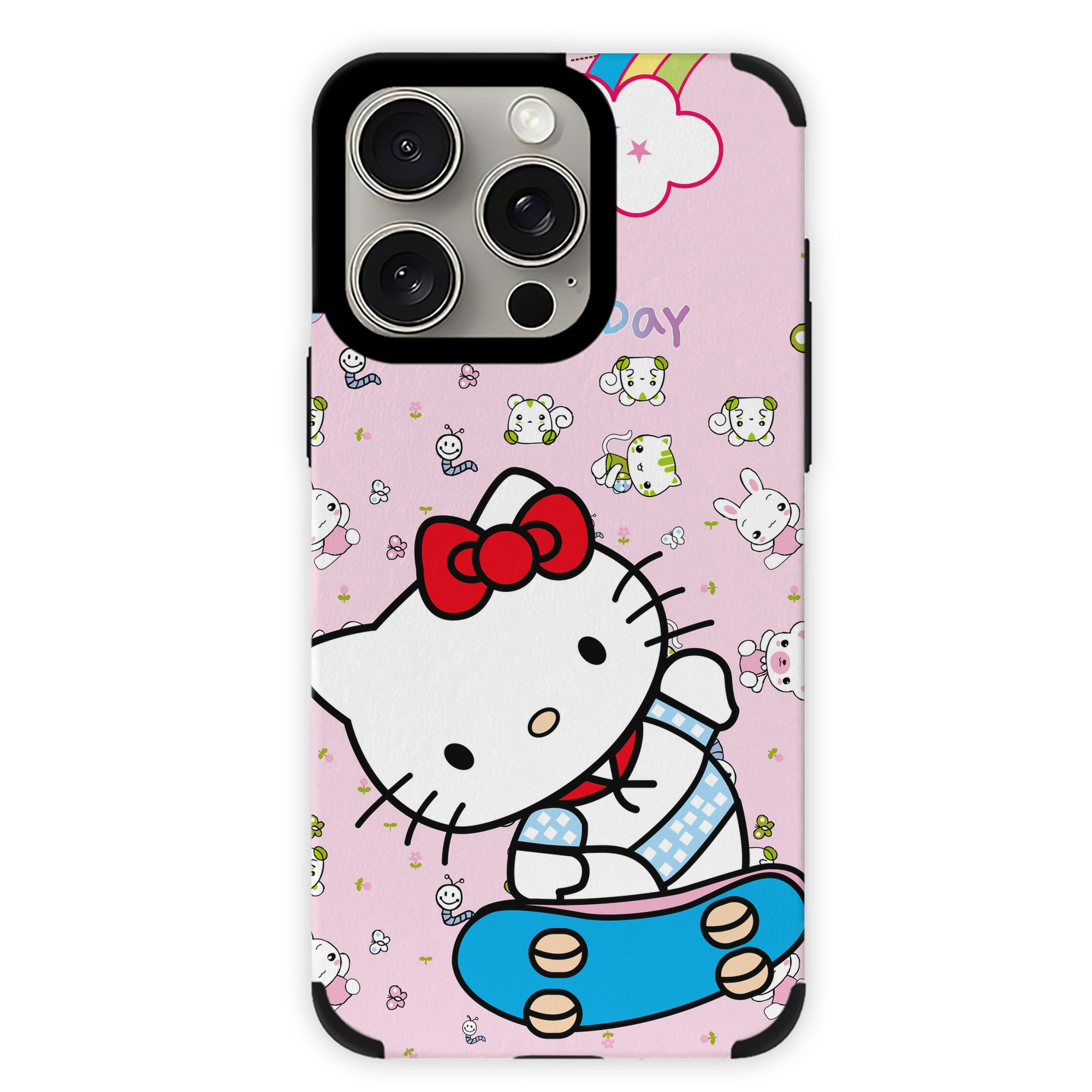 （画像用） Hello Kitty ハローキティ 【iPhone15ProMax対応】 PUレザー スマホケース 耐衝撃＆黄変防止