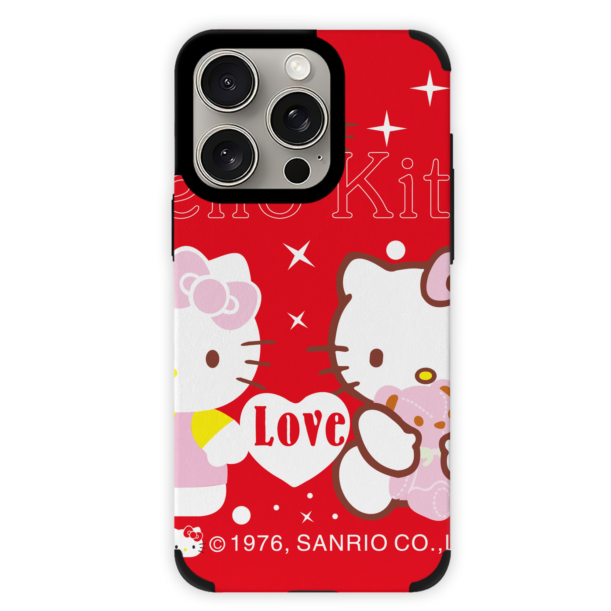 （画像用） Hello Kitty ハローキティ 【iPhone15ProMax対応】 PUレザー スマホケース 耐衝撃＆黄変防止