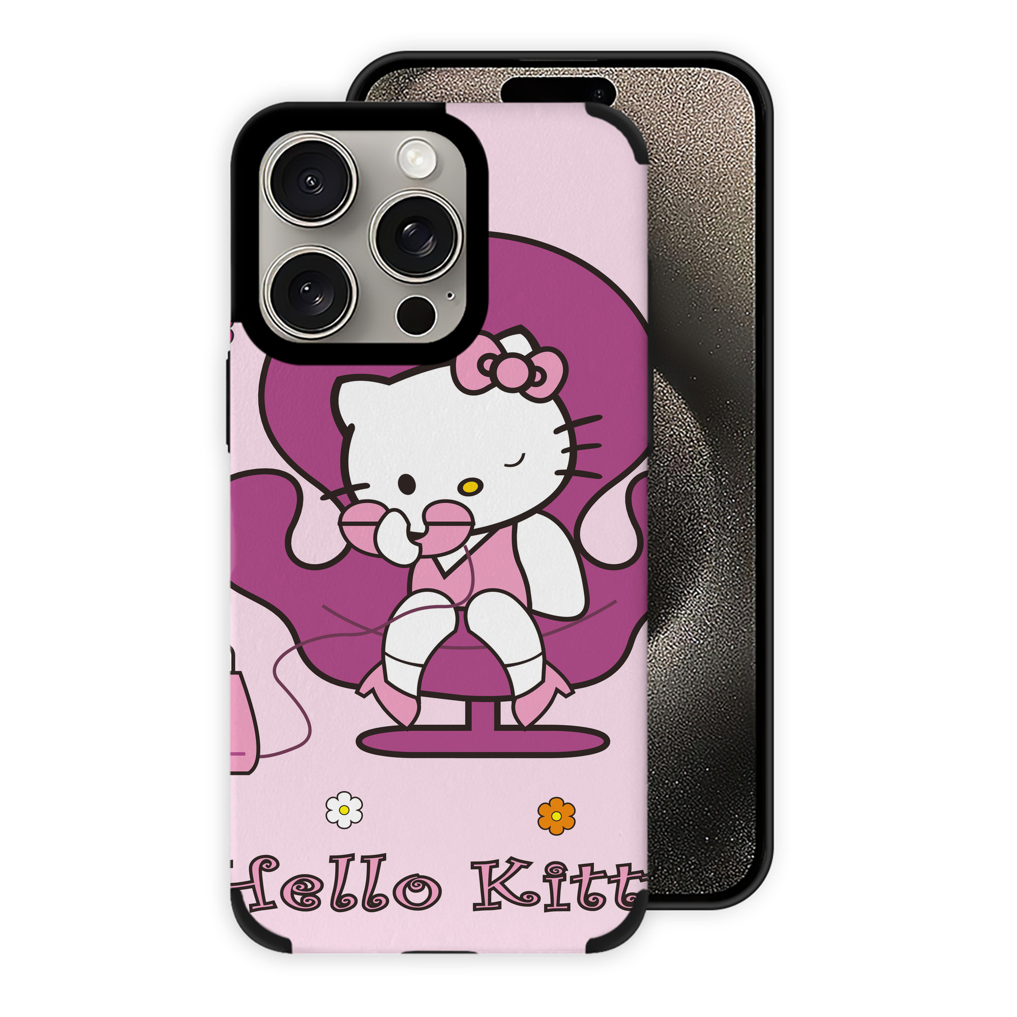（画像用） Hello Kitty ハローキティ 【iPhone15ProMax対応】 PUレザー スマホケース 耐衝撃＆黄変防止