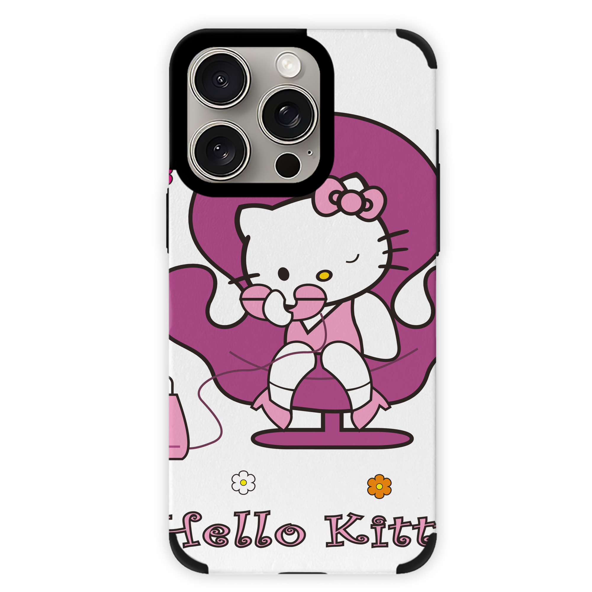 （画像用） Hello Kitty ハローキティ 【iPhone15ProMax対応】 PUレザー スマホケース 耐衝撃＆黄変防止