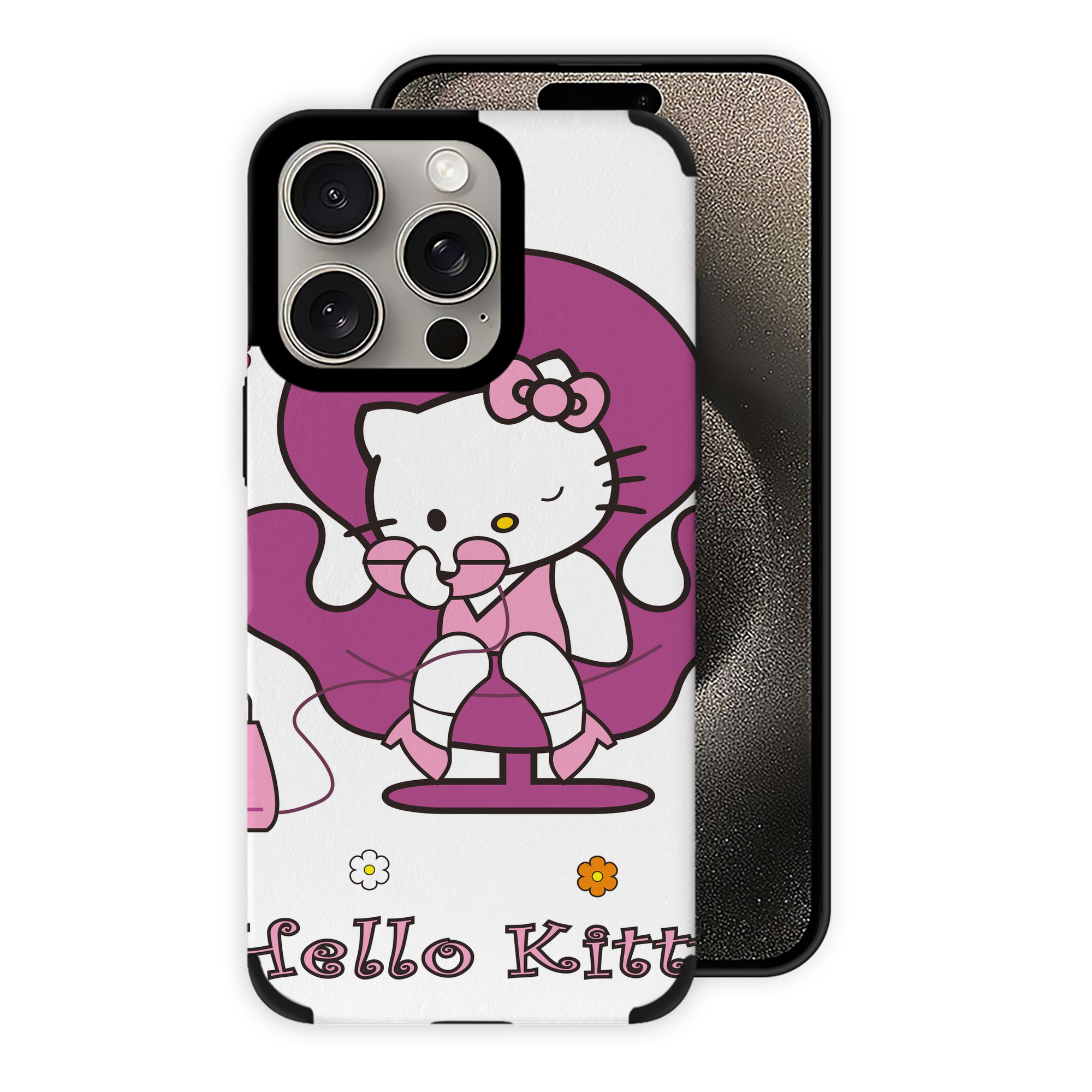 （画像用） Hello Kitty ハローキティ 【iPhone15ProMax対応】 PUレザー スマホケース 耐衝撃＆黄変防止