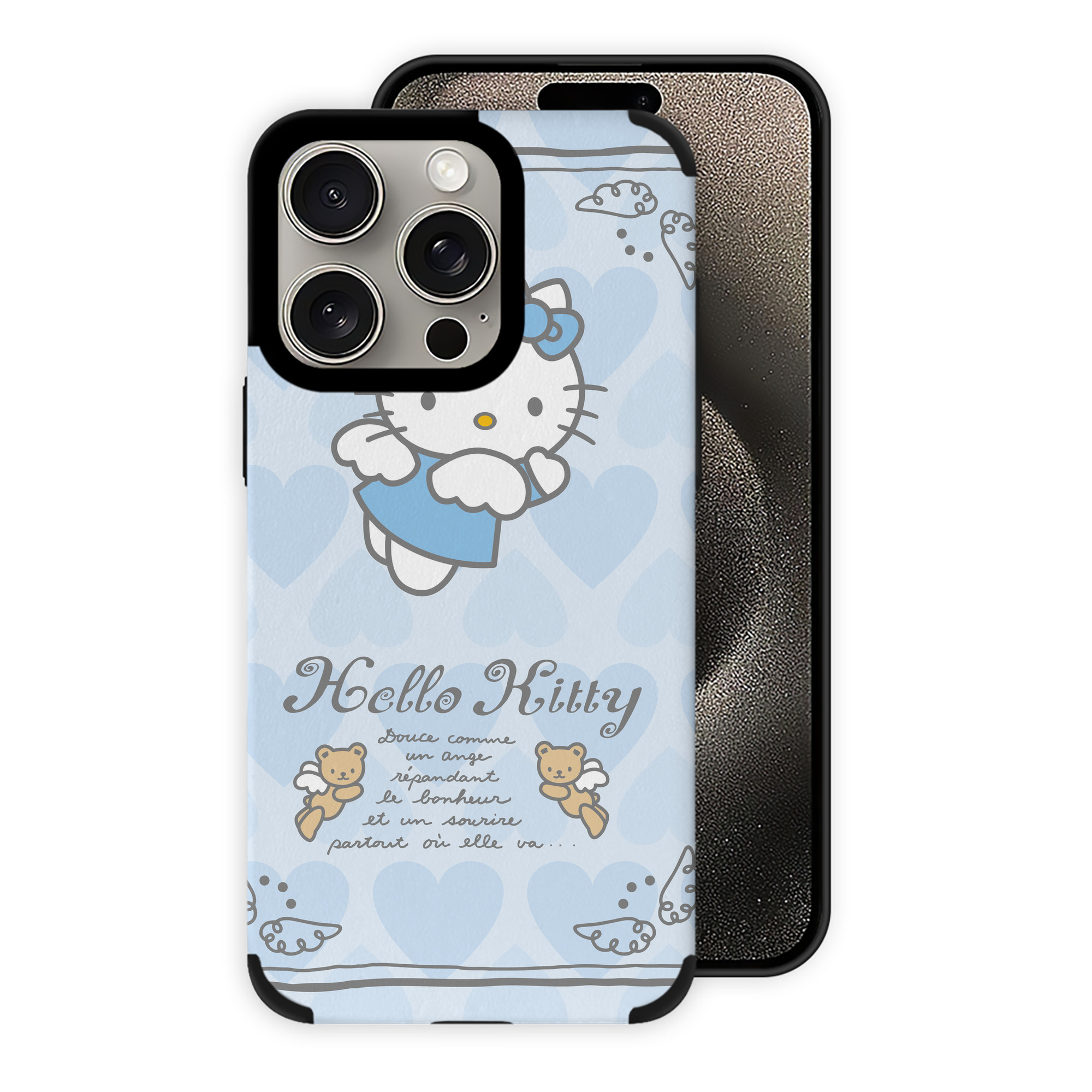 （画像用） Hello Kitty ハローキティ 【iPhone15ProMax対応】 PUレザー スマホケース 耐衝撃＆黄変防止