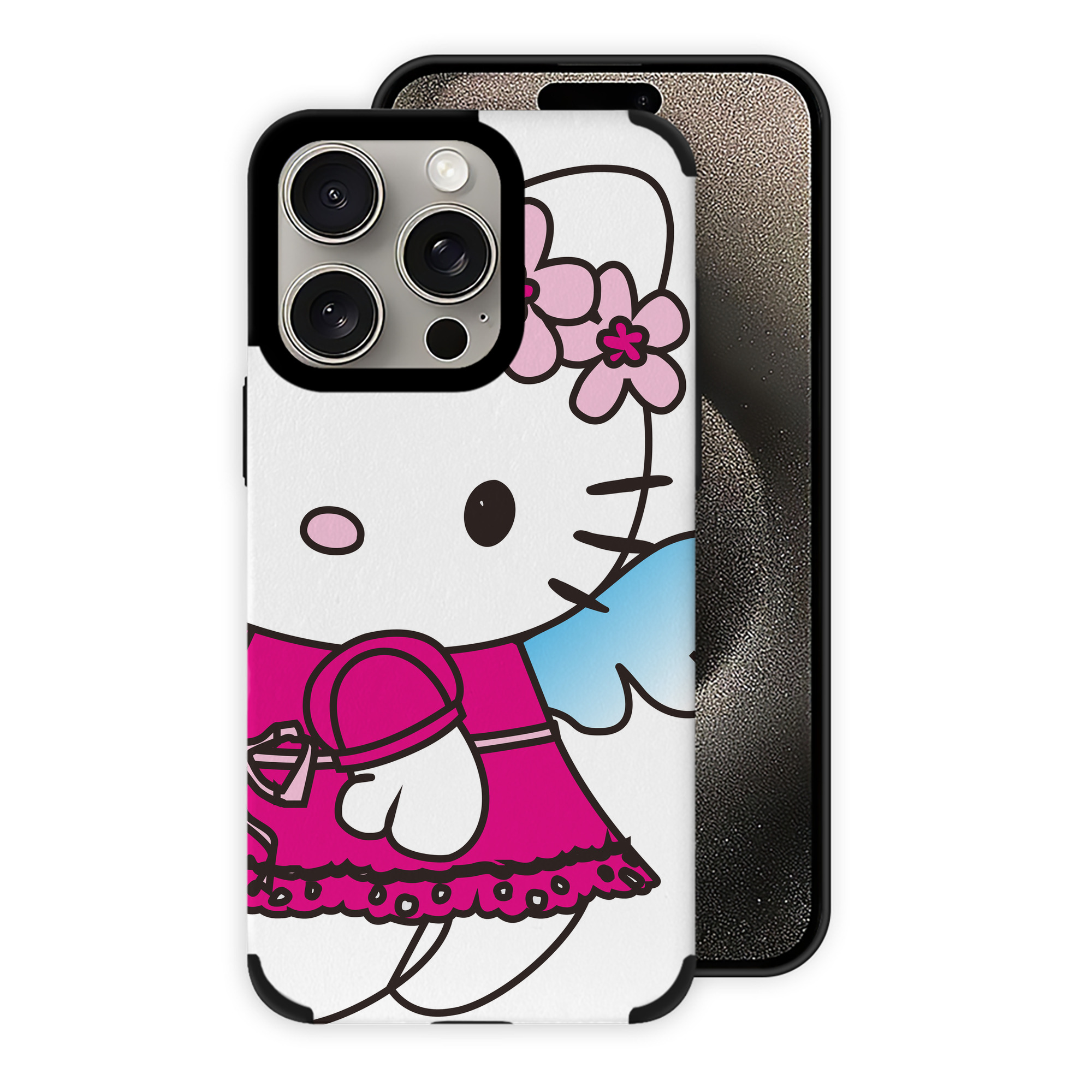 （画像用） Hello Kitty ハローキティ 【iPhone15ProMax対応】 PUレザー スマホケース 耐衝撃＆黄変防止
