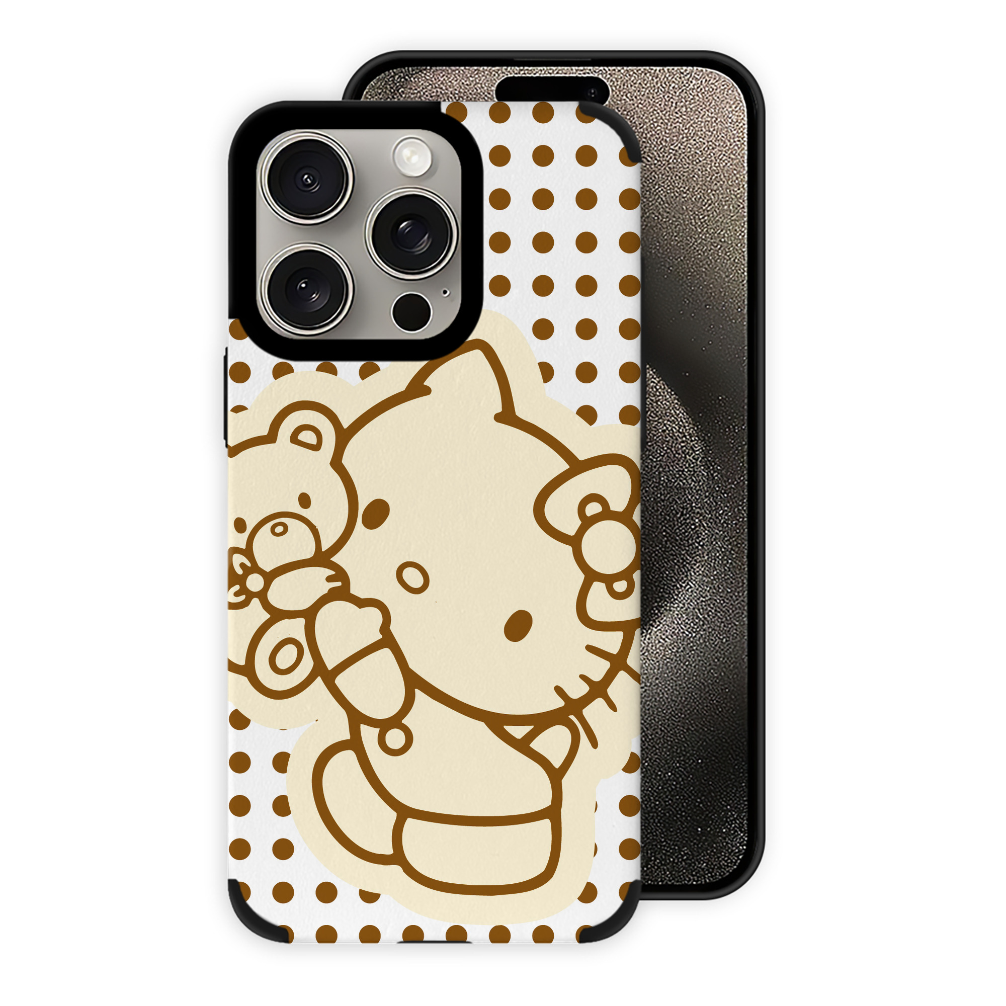 （画像用） Hello Kitty ハローキティ 【iPhone15ProMax対応】 PUレザー スマホケース 耐衝撃＆黄変防止