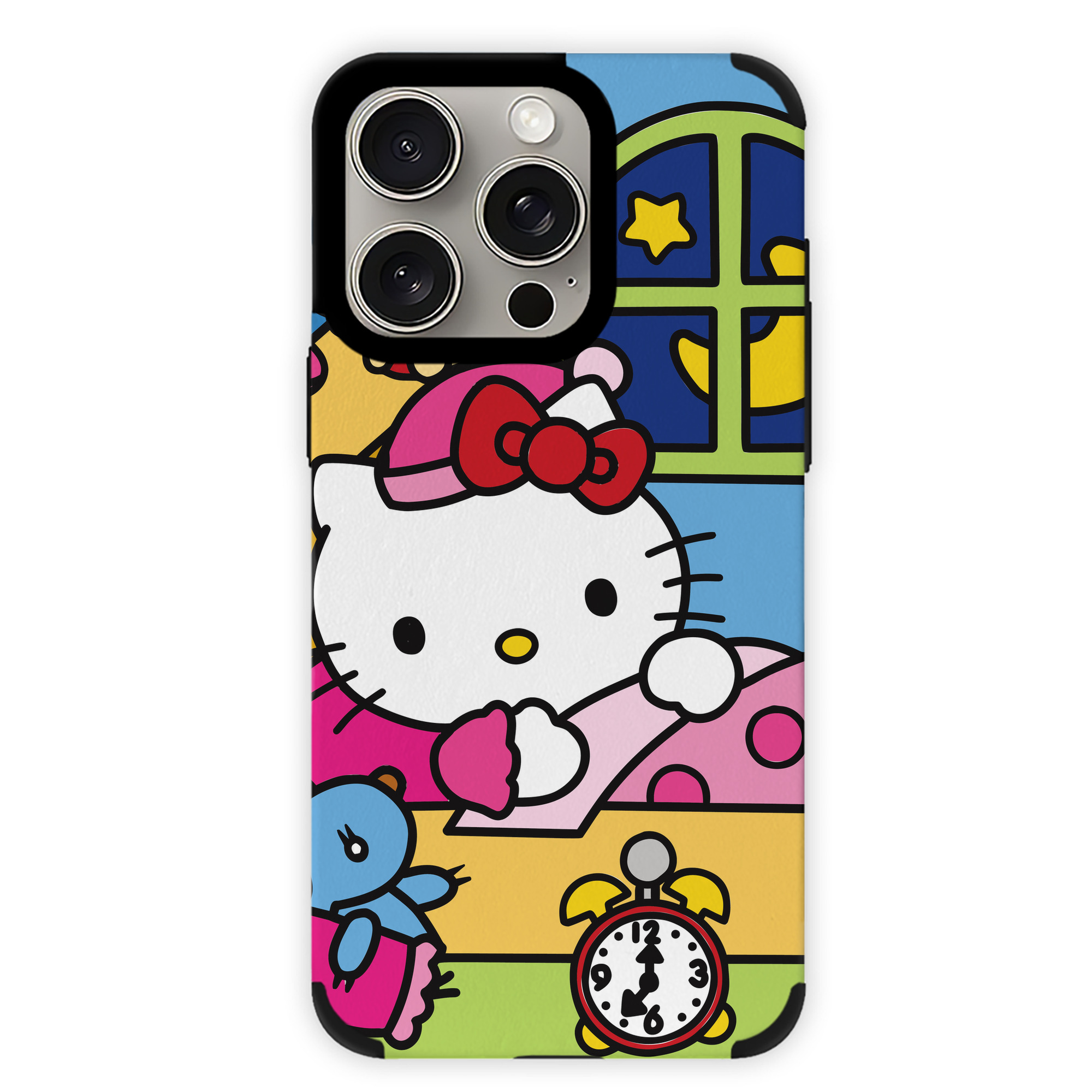（画像用） Hello Kitty ハローキティ 【iPhone15ProMax対応】 PUレザー スマホケース 耐衝撃＆黄変防止