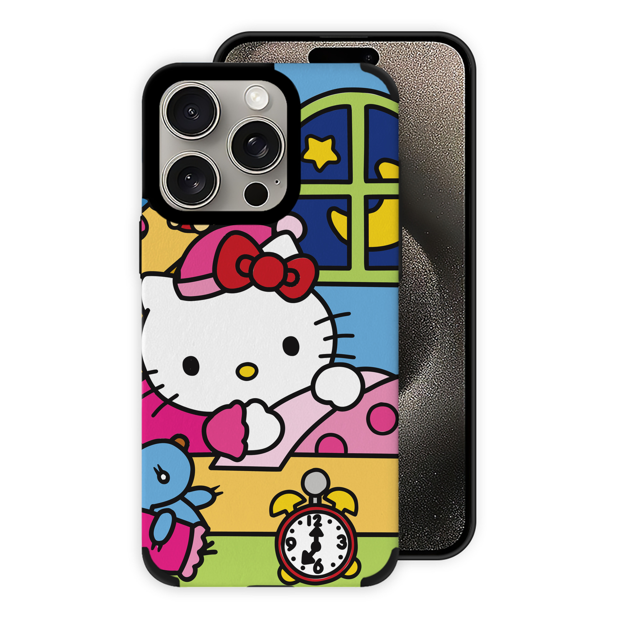 （画像用） Hello Kitty ハローキティ 【iPhone15ProMax対応】 PUレザー スマホケース 耐衝撃＆黄変防止