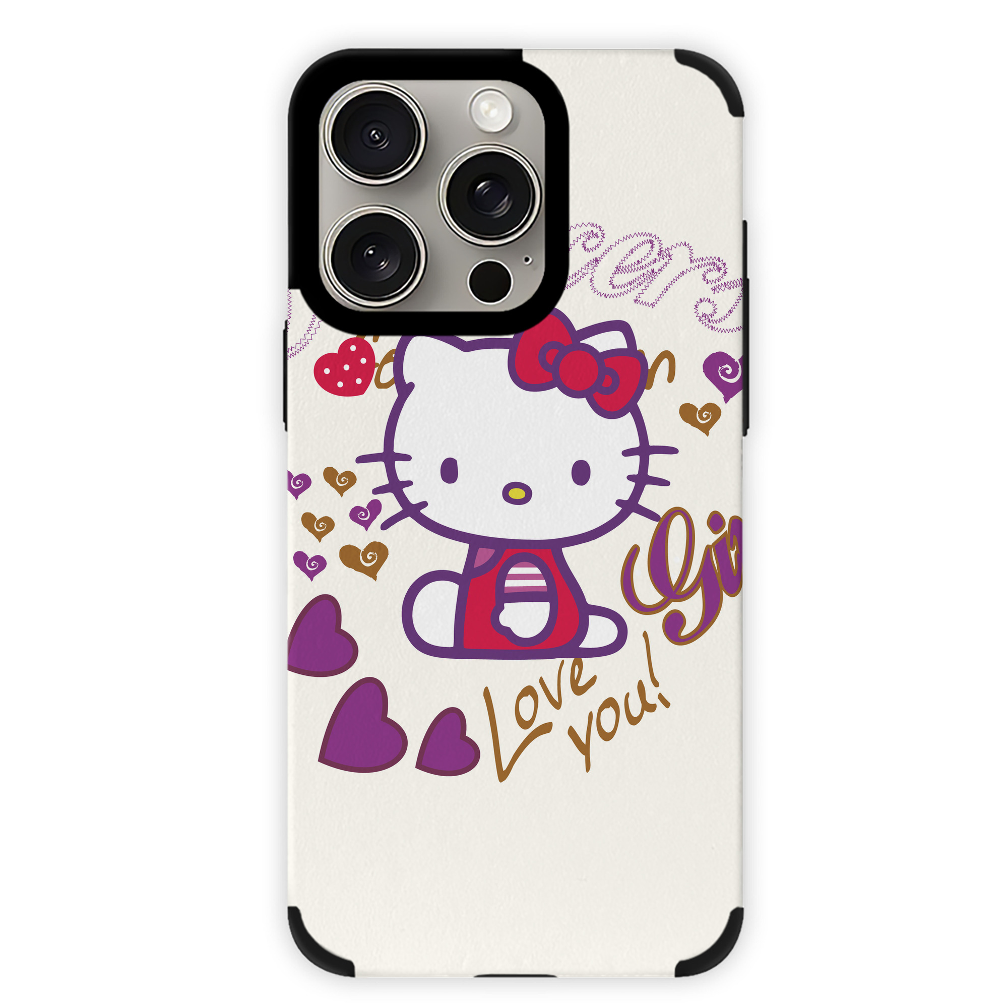 （画像用） Hello Kitty ハローキティ 【iPhone15ProMax対応】 PUレザー スマホケース 耐衝撃＆黄変防止