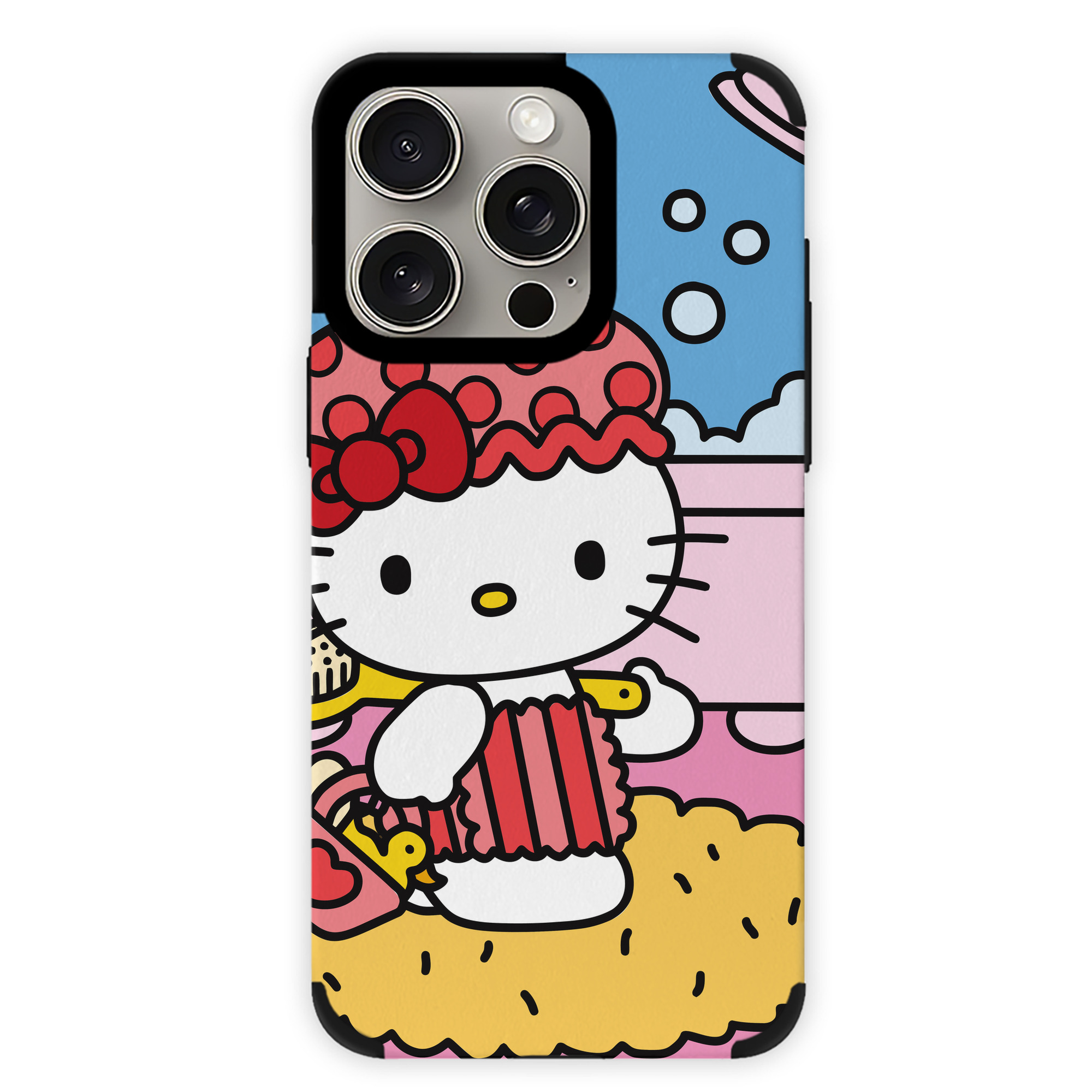 （画像用） Hello Kitty ハローキティ 【iPhone15ProMax対応】 PUレザー スマホケース 耐衝撃＆黄変防止