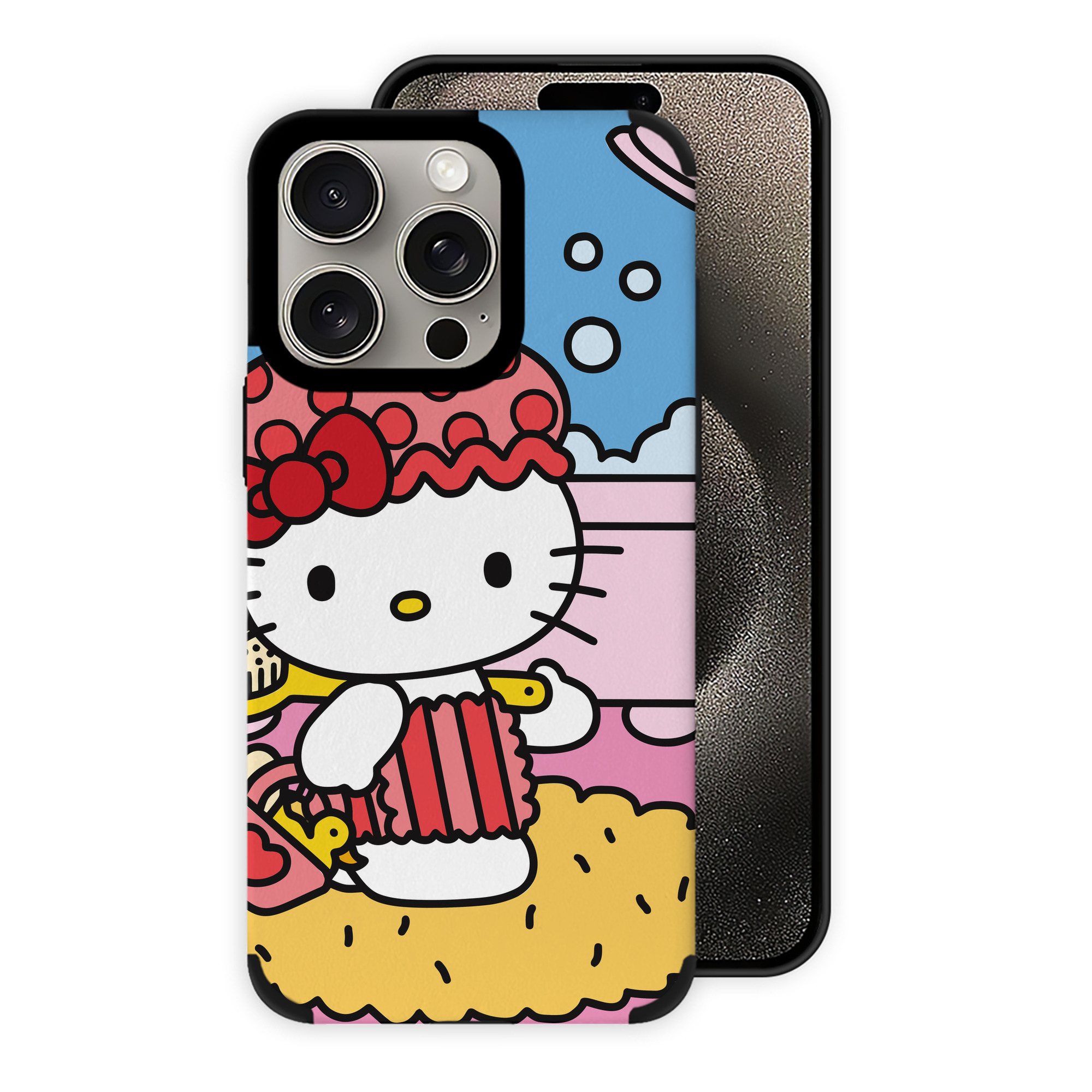 （画像用） Hello Kitty ハローキティ 【iPhone15ProMax対応】 PUレザー スマホケース 耐衝撃＆黄変防止