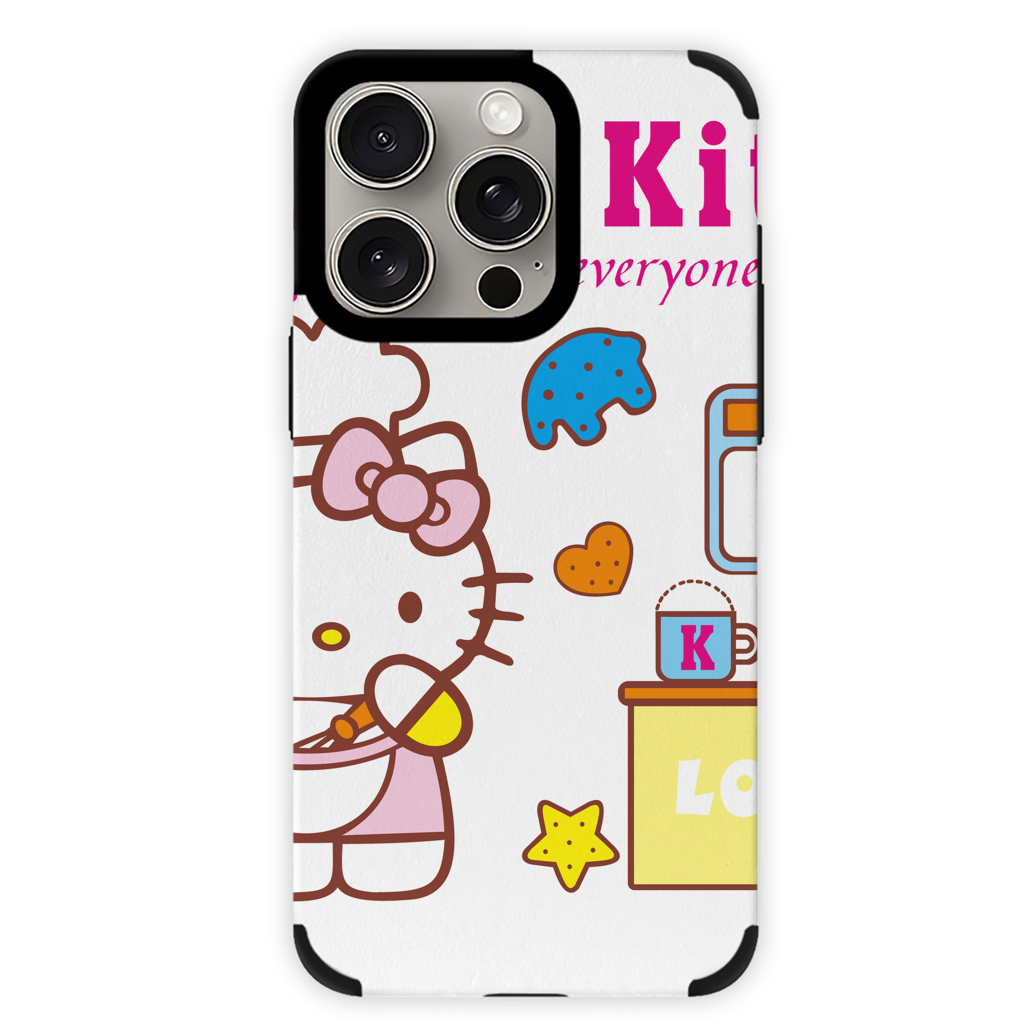 （画像用） Hello Kitty ハローキティ 【iPhone15ProMax対応】 PUレザー スマホケース 耐衝撃＆黄変防止