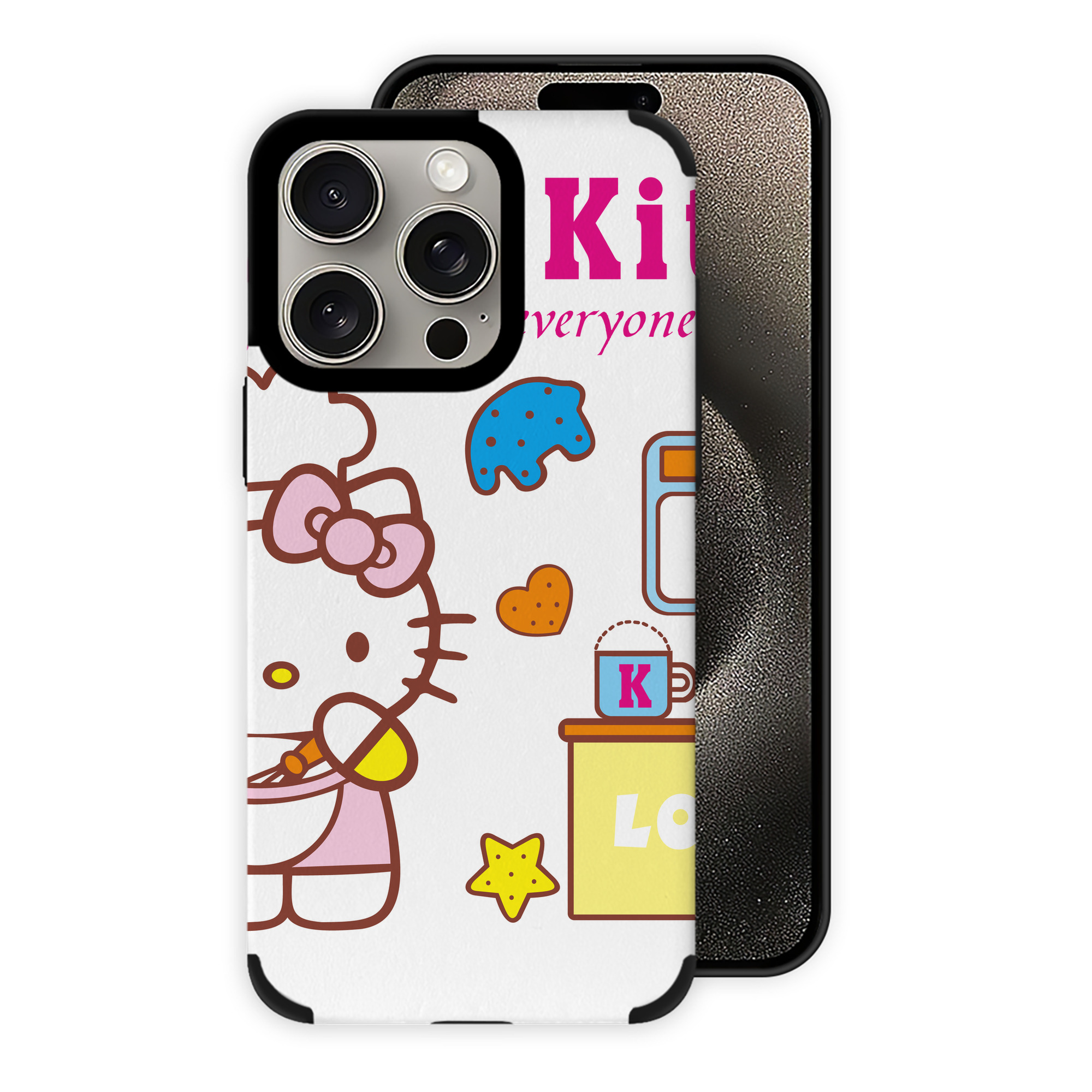 （画像用） Hello Kitty ハローキティ 【iPhone15ProMax対応】 PUレザー スマホケース 耐衝撃＆黄変防止