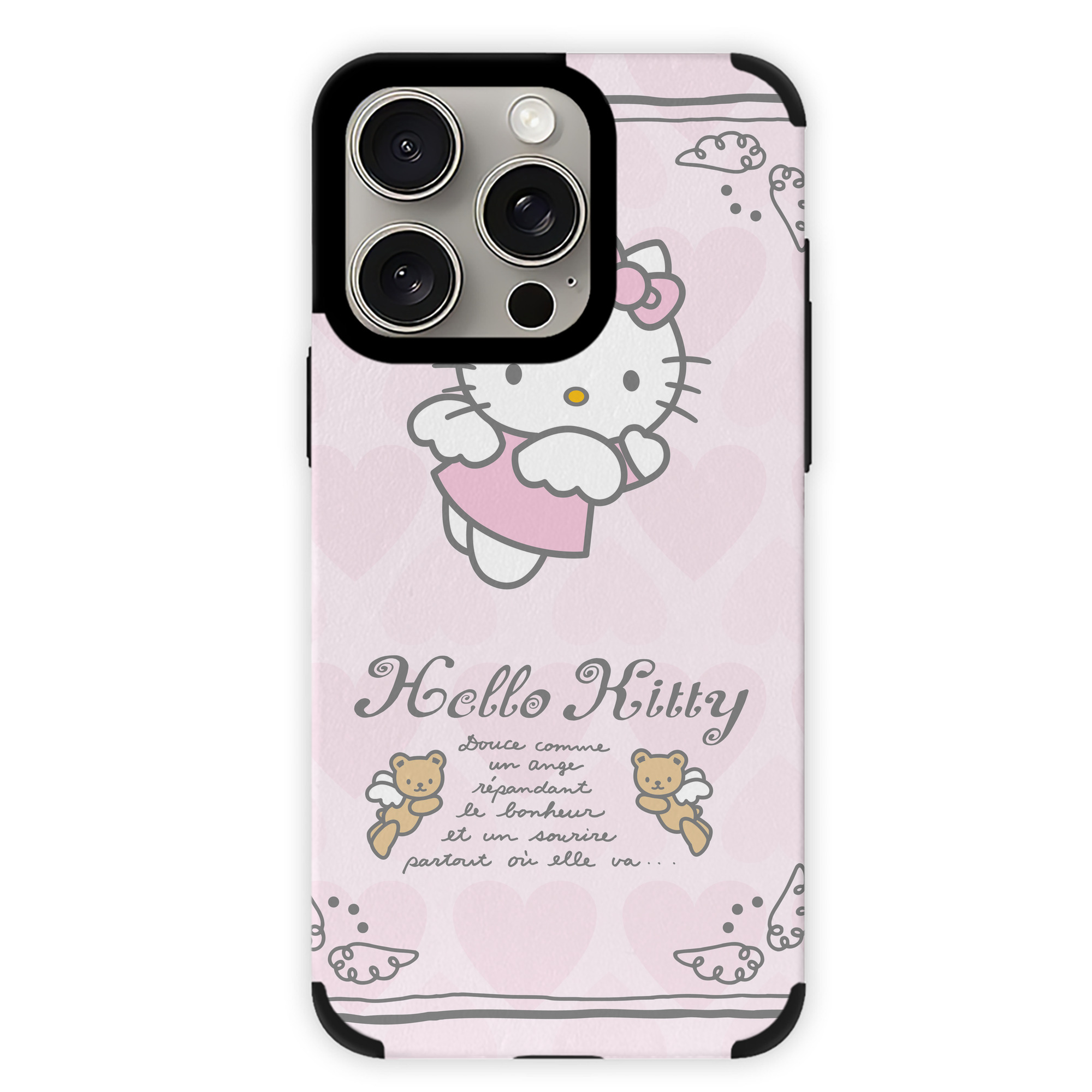 （画像用） Hello Kitty ハローキティ 【iPhone15ProMax対応】 PUレザー スマホケース 耐衝撃＆黄変防止