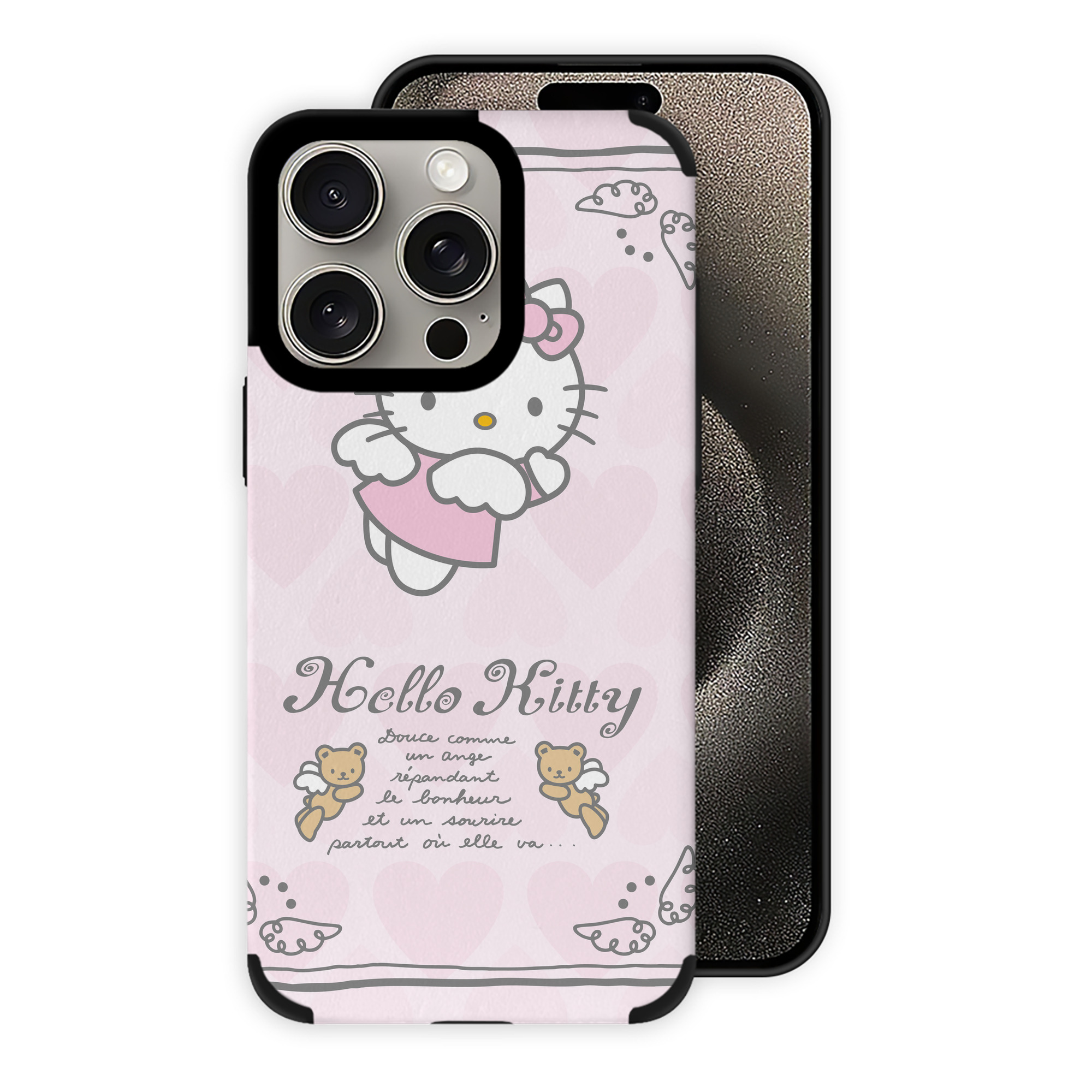 （画像用） Hello Kitty ハローキティ 【iPhone15ProMax対応】 PUレザー スマホケース 耐衝撃＆黄変防止