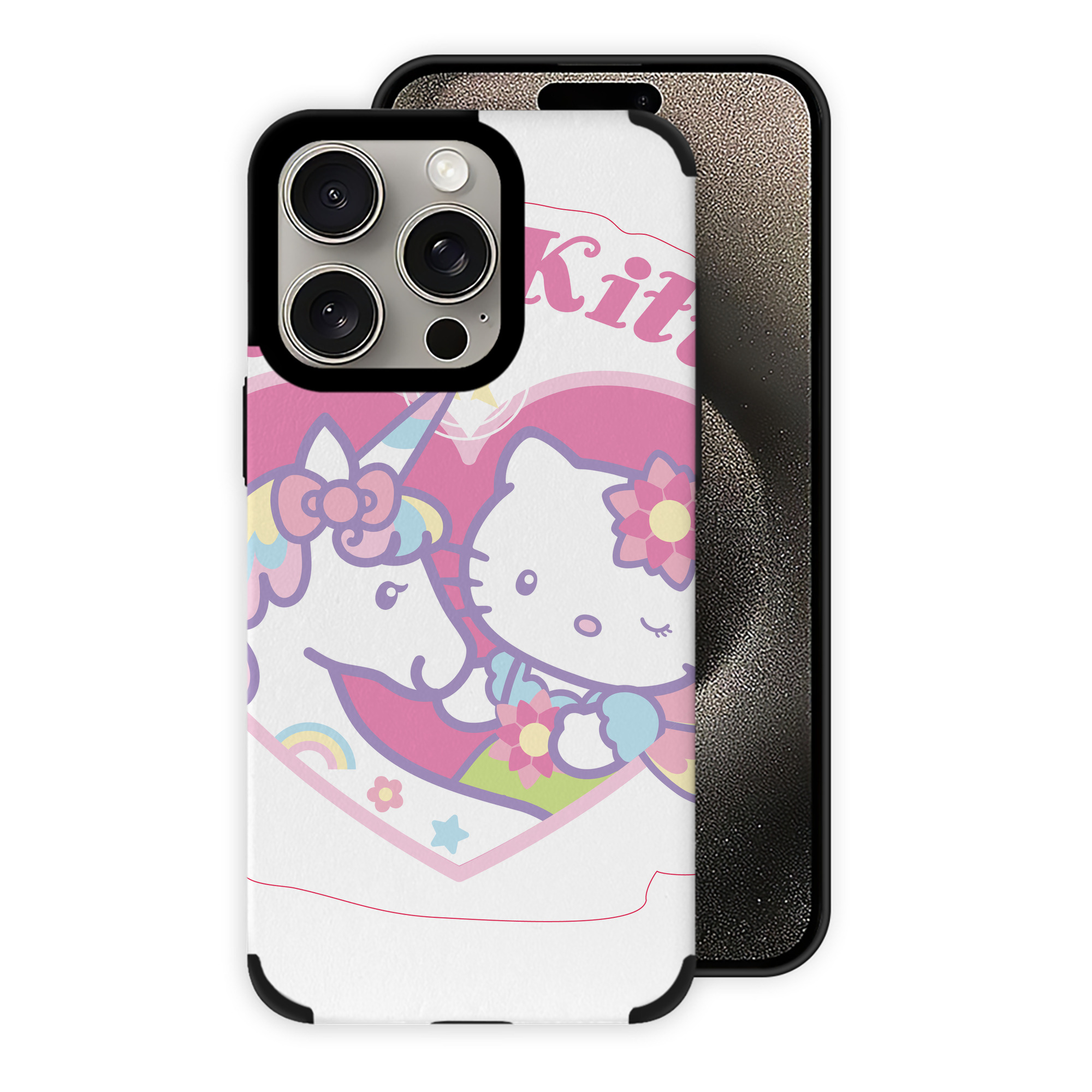 （画像用） Hello Kitty ハローキティ 【iPhone15ProMax対応】 PUレザー スマホケース 耐衝撃＆黄変防止