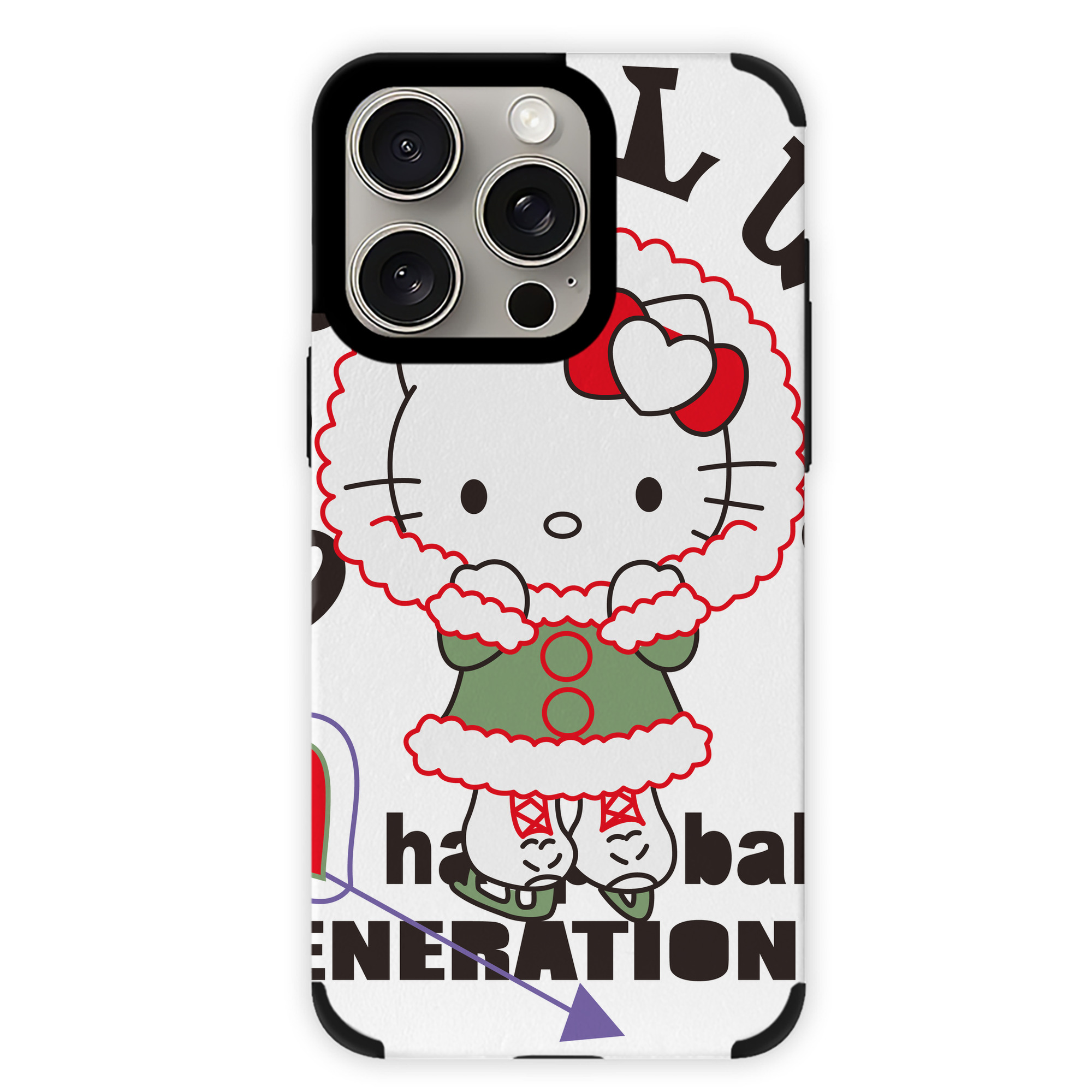 （画像用） Hello Kitty ハローキティ 【iPhone15ProMax対応】 PUレザー スマホケース 耐衝撃＆黄変防止