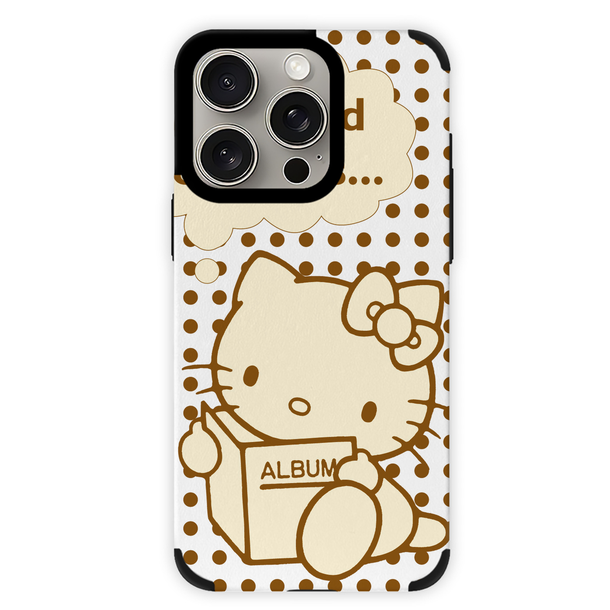 （画像用） Hello Kitty ハローキティ 【iPhone15ProMax対応】 PUレザー スマホケース 耐衝撃＆黄変防止