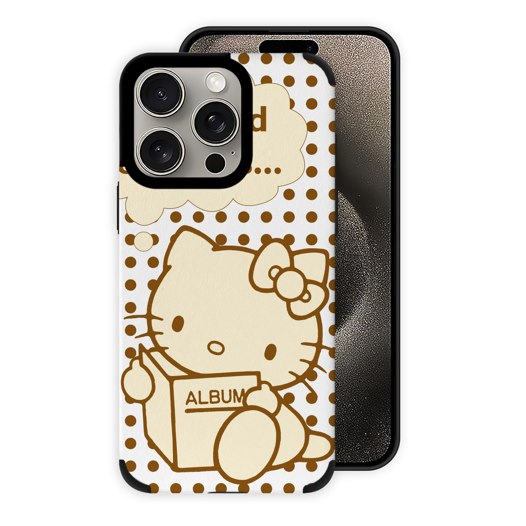 （画像用） Hello Kitty ハローキティ 【iPhone15ProMax対応】 PUレザー スマホケース 耐衝撃＆黄変防止