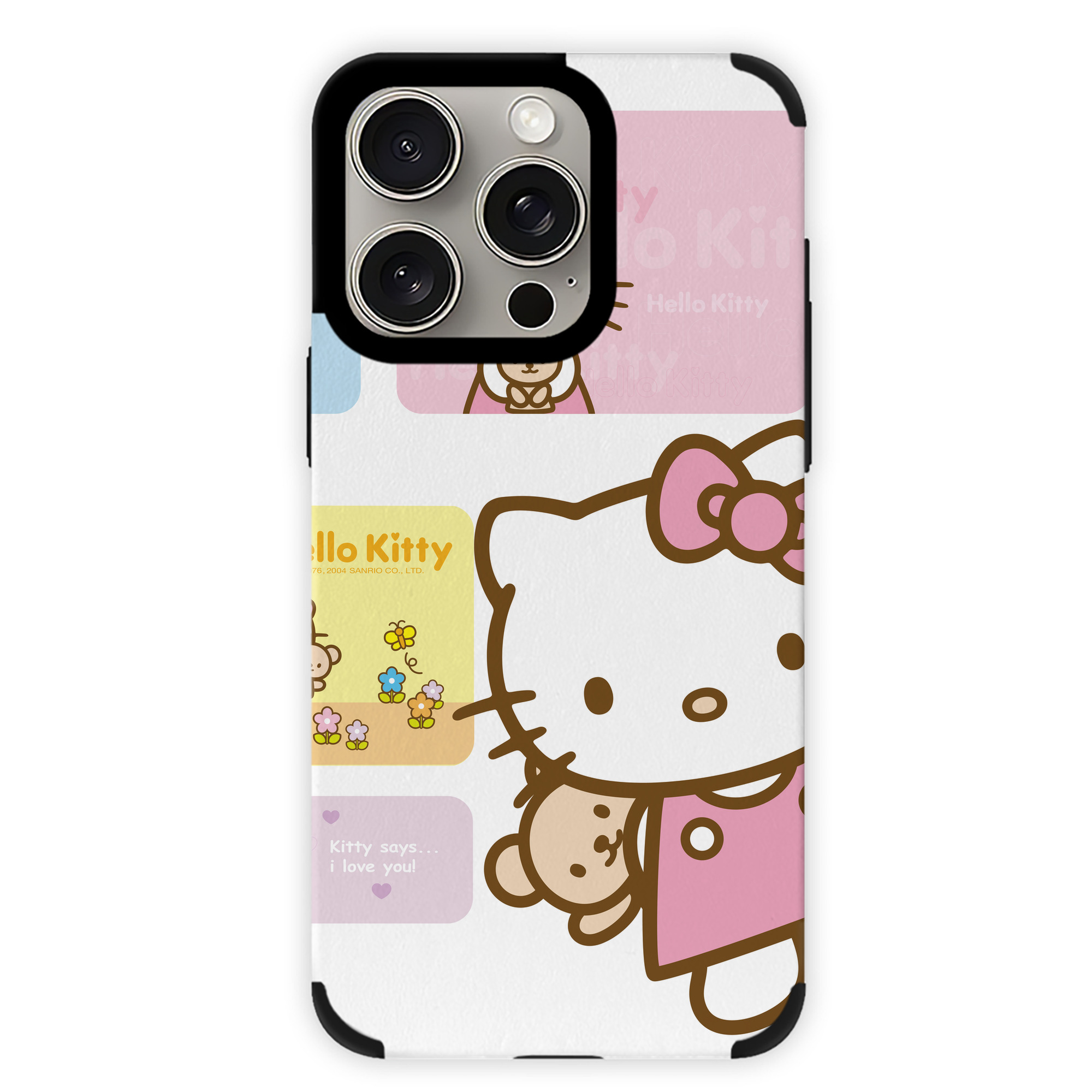 （画像用） Hello Kitty ハローキティ 【iPhone15ProMax対応】 PUレザー スマホケース 耐衝撃＆黄変防止