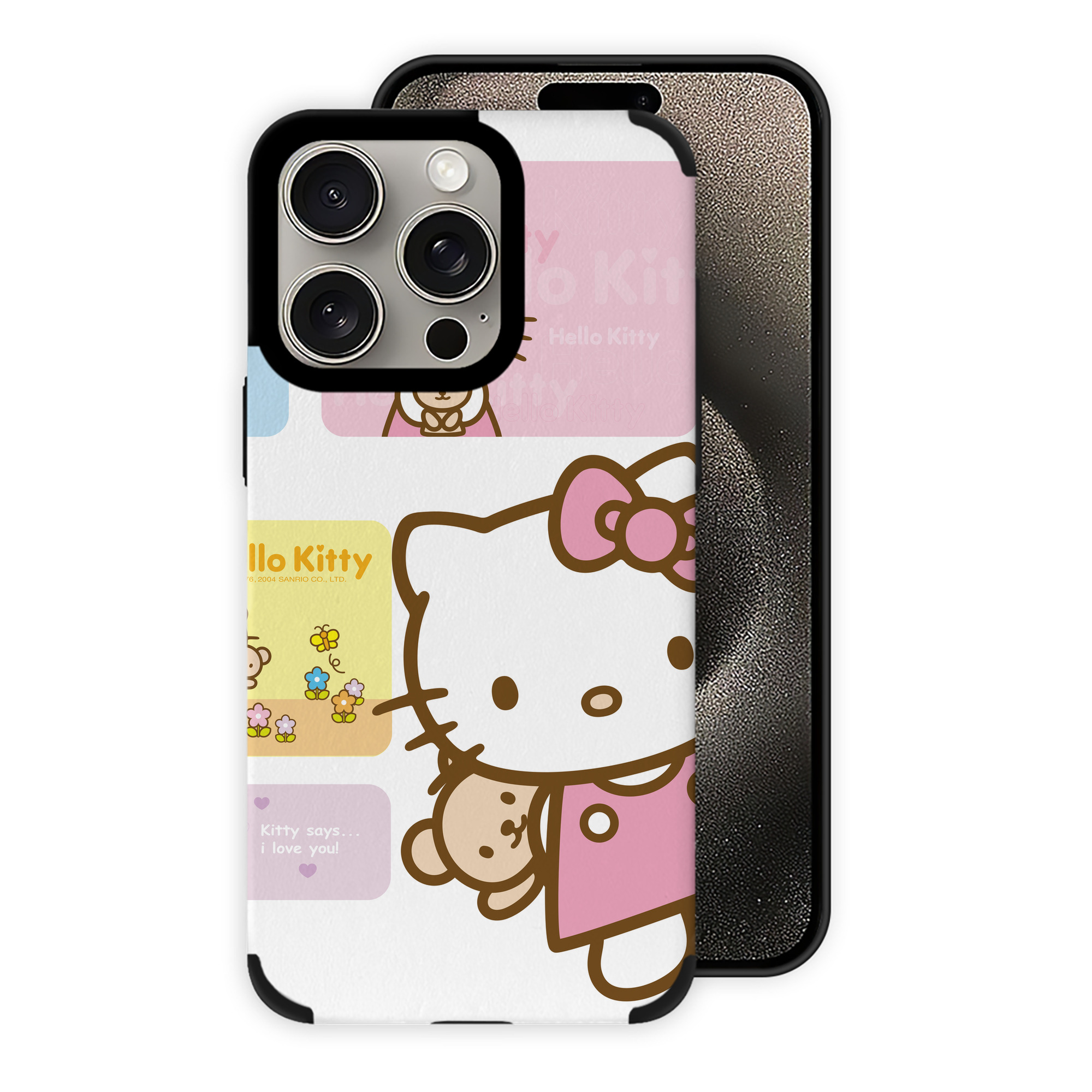 （画像用） Hello Kitty ハローキティ 【iPhone15ProMax対応】 PUレザー スマホケース 耐衝撃＆黄変防止