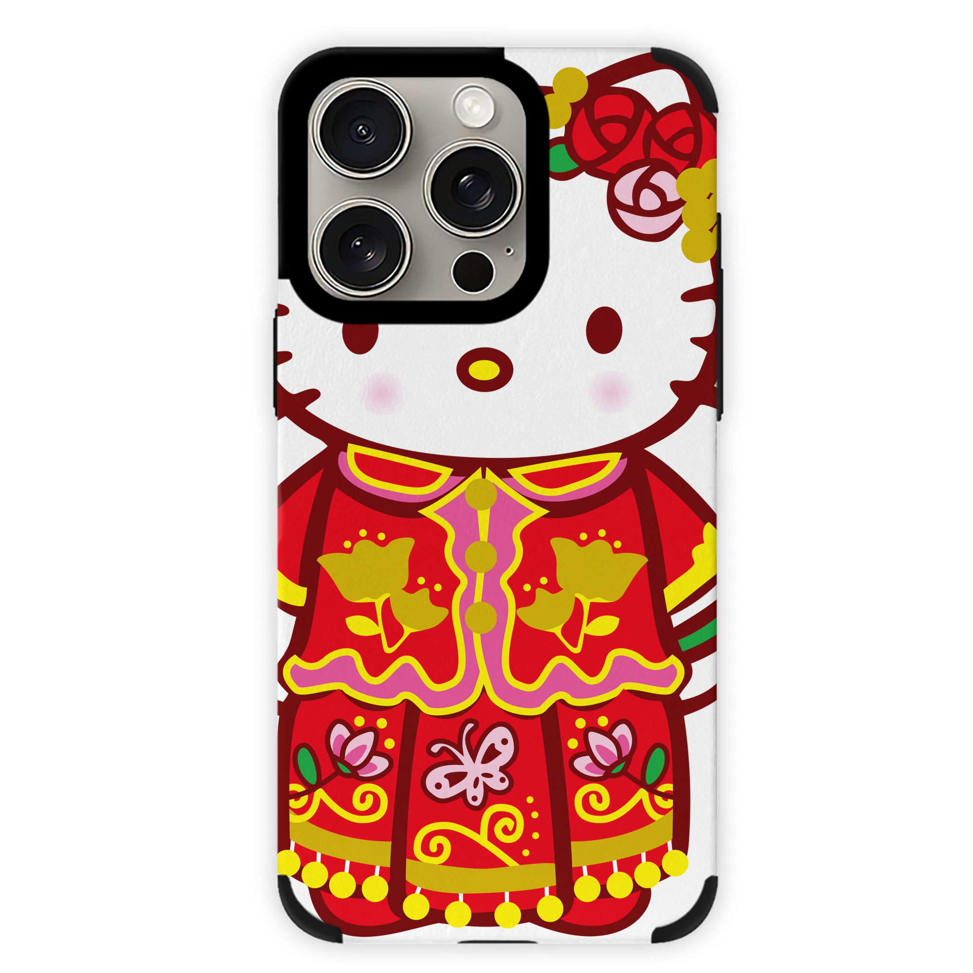 （画像用） Hello Kitty ハローキティ 【iPhone15ProMax対応】 PUレザー スマホケース 耐衝撃＆黄変防止