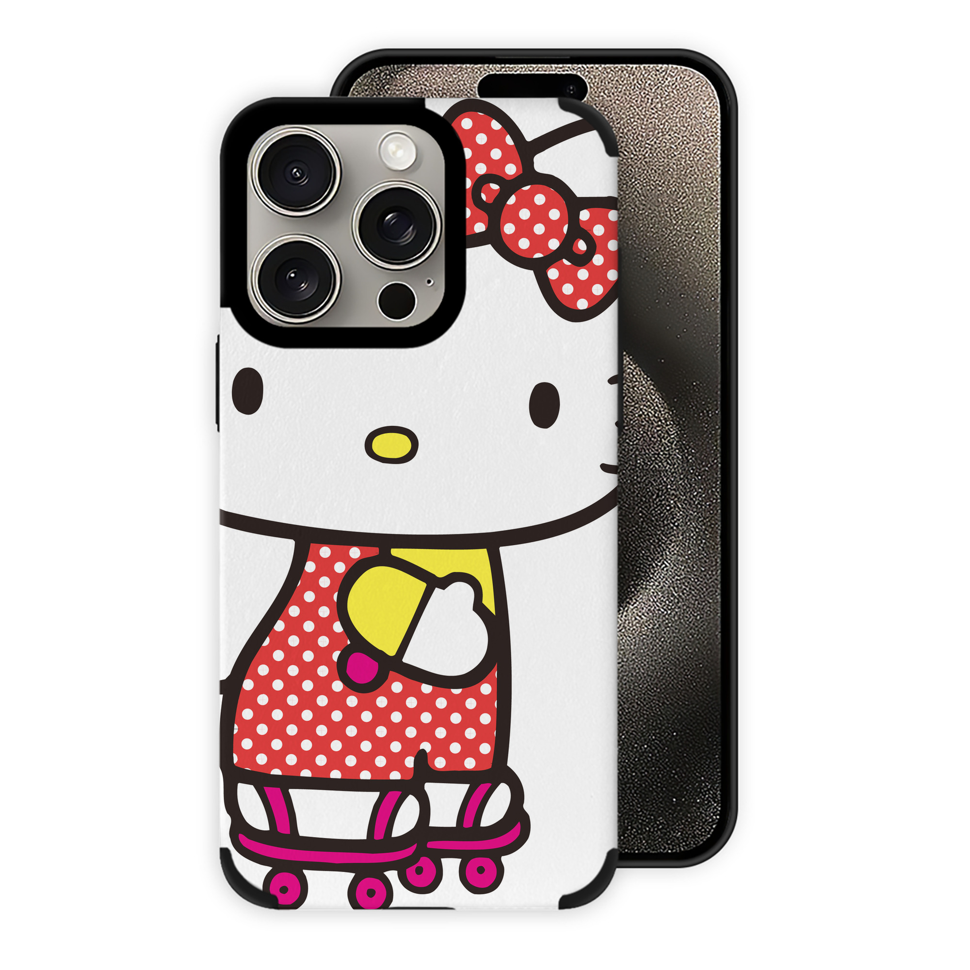 （画像用） Hello Kitty ハローキティ 【iPhone15ProMax対応】 PUレザー スマホケース 耐衝撃＆黄変防止