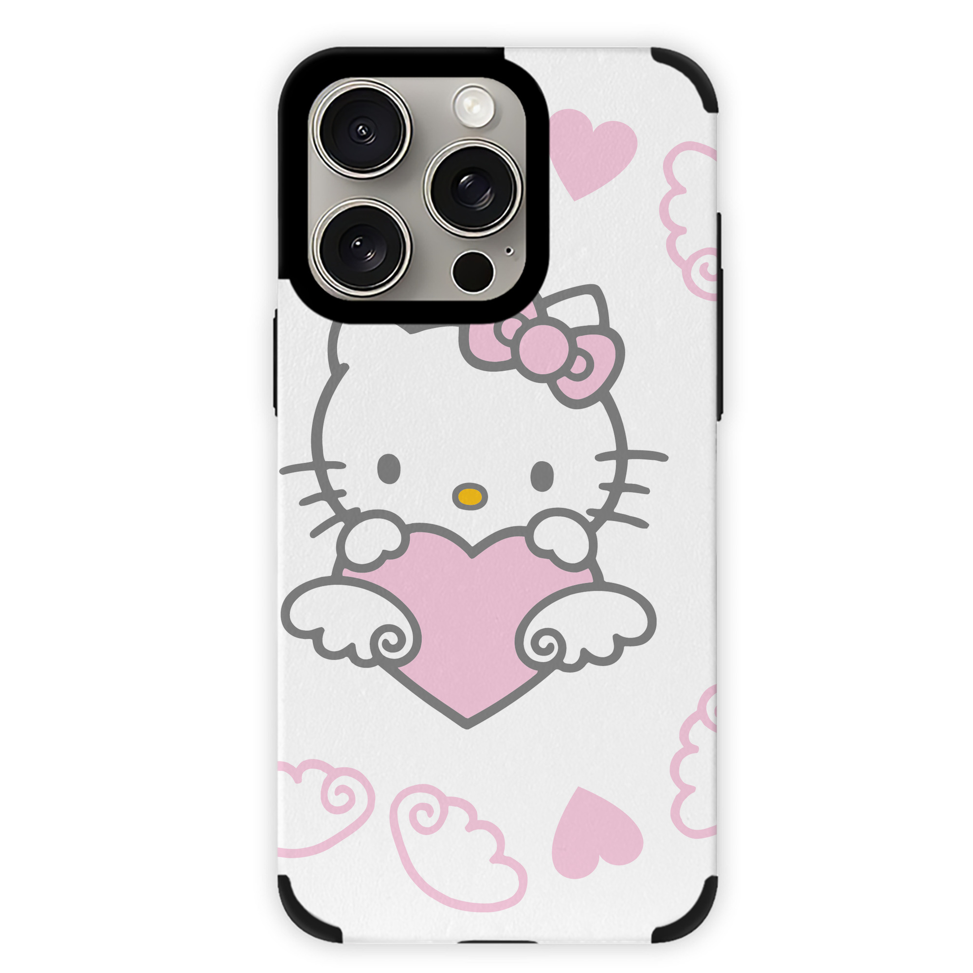 （画像用） Hello Kitty ハローキティ 【iPhone15ProMax対応】 PUレザー スマホケース 耐衝撃＆黄変防止