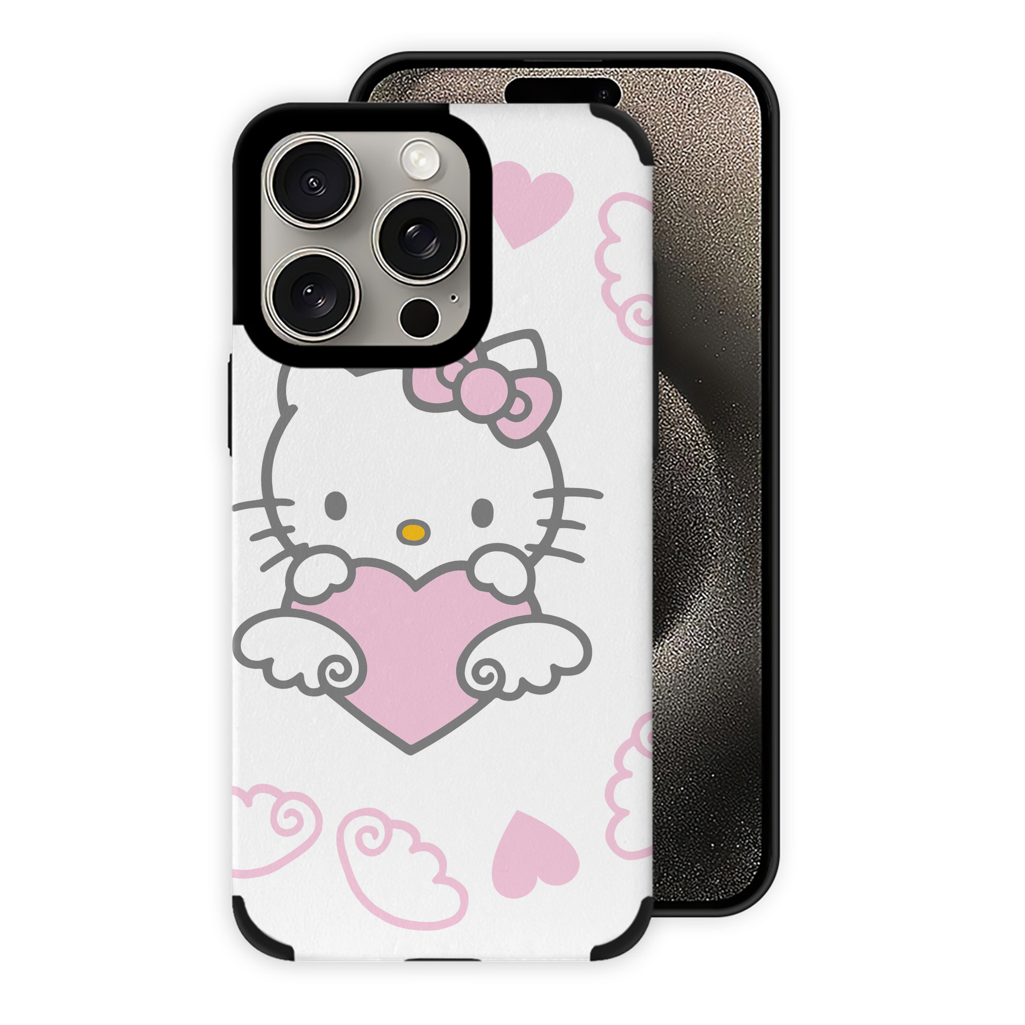 （画像用） Hello Kitty ハローキティ 【iPhone15ProMax対応】 PUレザー スマホケース 耐衝撃＆黄変防止