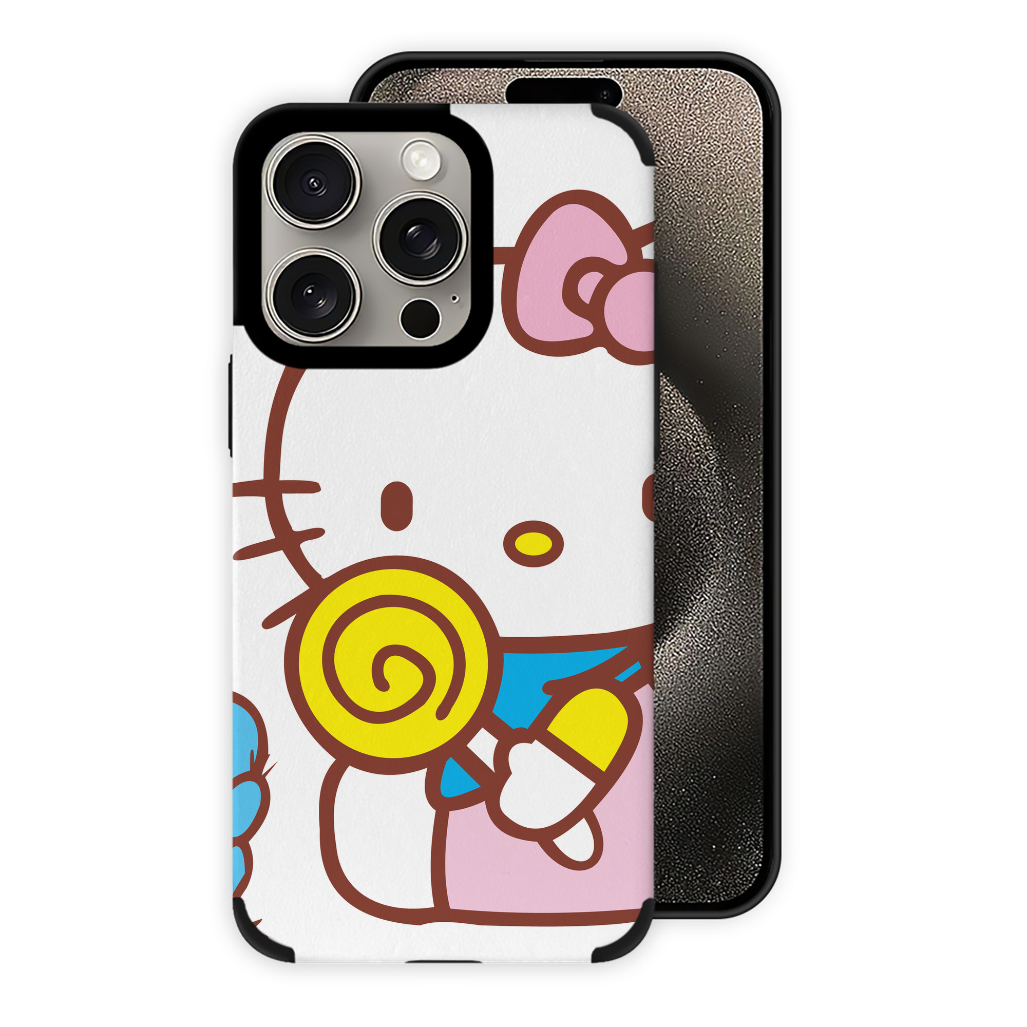 （画像用） Hello Kitty ハローキティ 【iPhone15ProMax対応】 PUレザー スマホケース 耐衝撃＆黄変防止