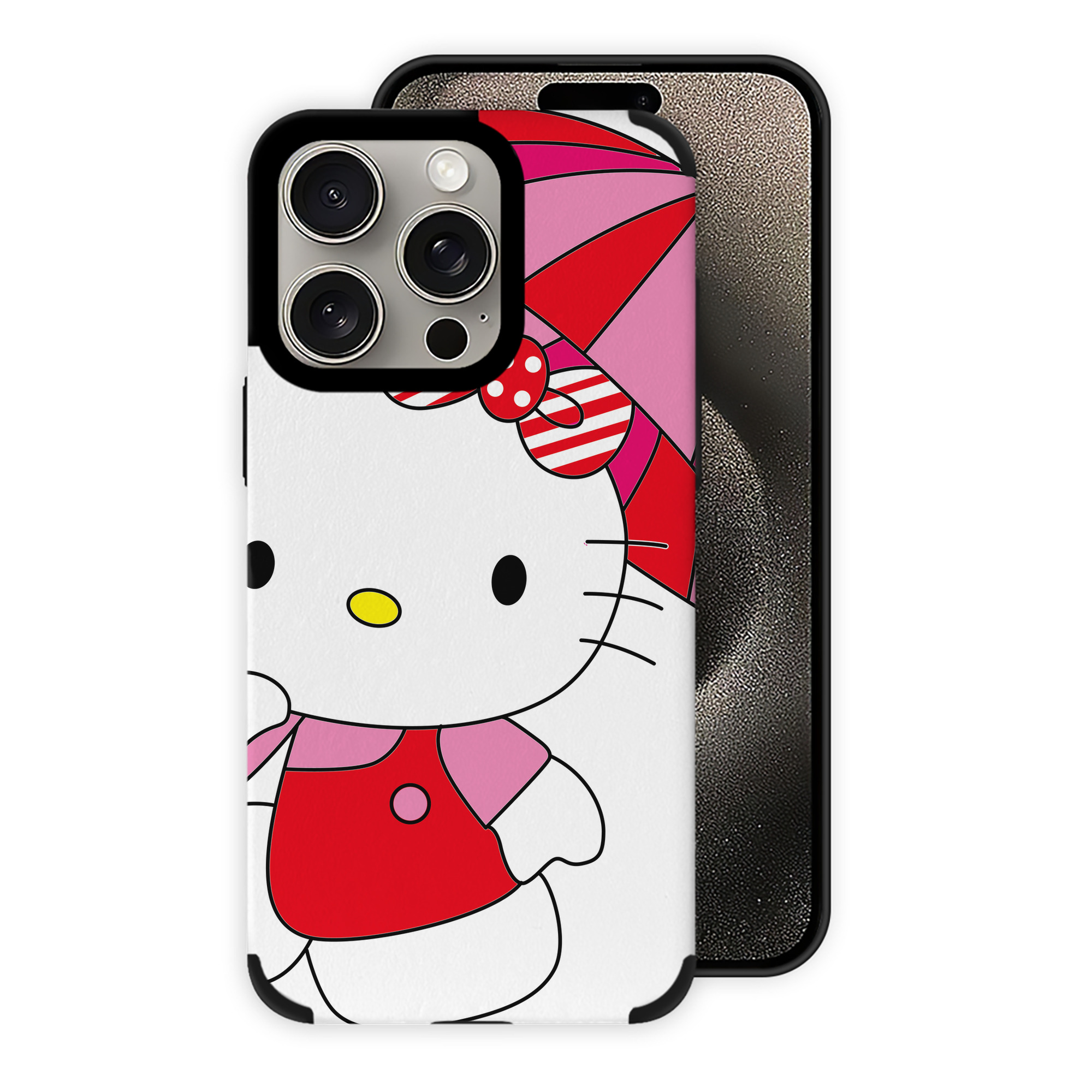 （画像用） Hello Kitty ハローキティ 【iPhone15ProMax対応】 PUレザー スマホケース 耐衝撃＆黄変防止